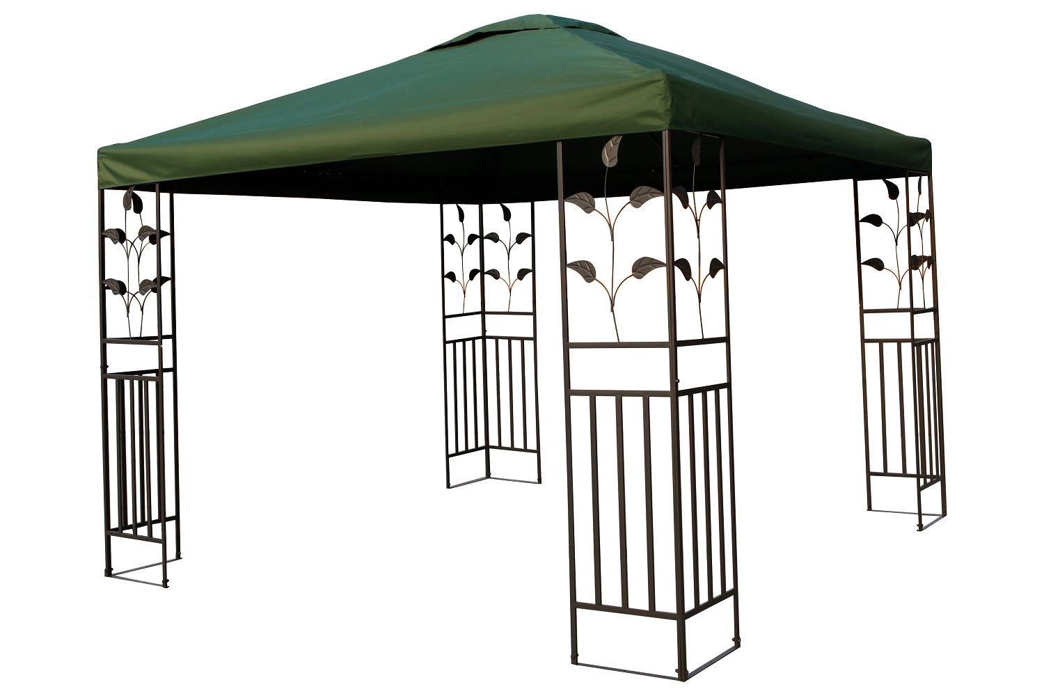 Metallpavillon 3x3 m Pavillon Pergola Gartenpavillon Partyzelt Festzelt stabil grün