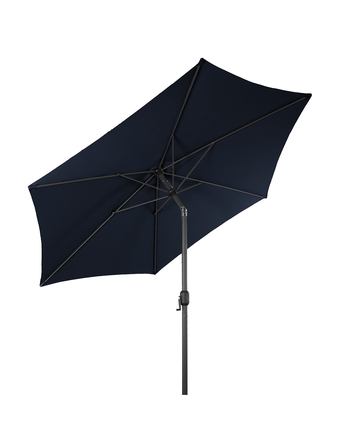 XXL Alu Sonnenschirm Ø 3 m Kurbelschirm Garten Balkon Terrasse knickbar blau