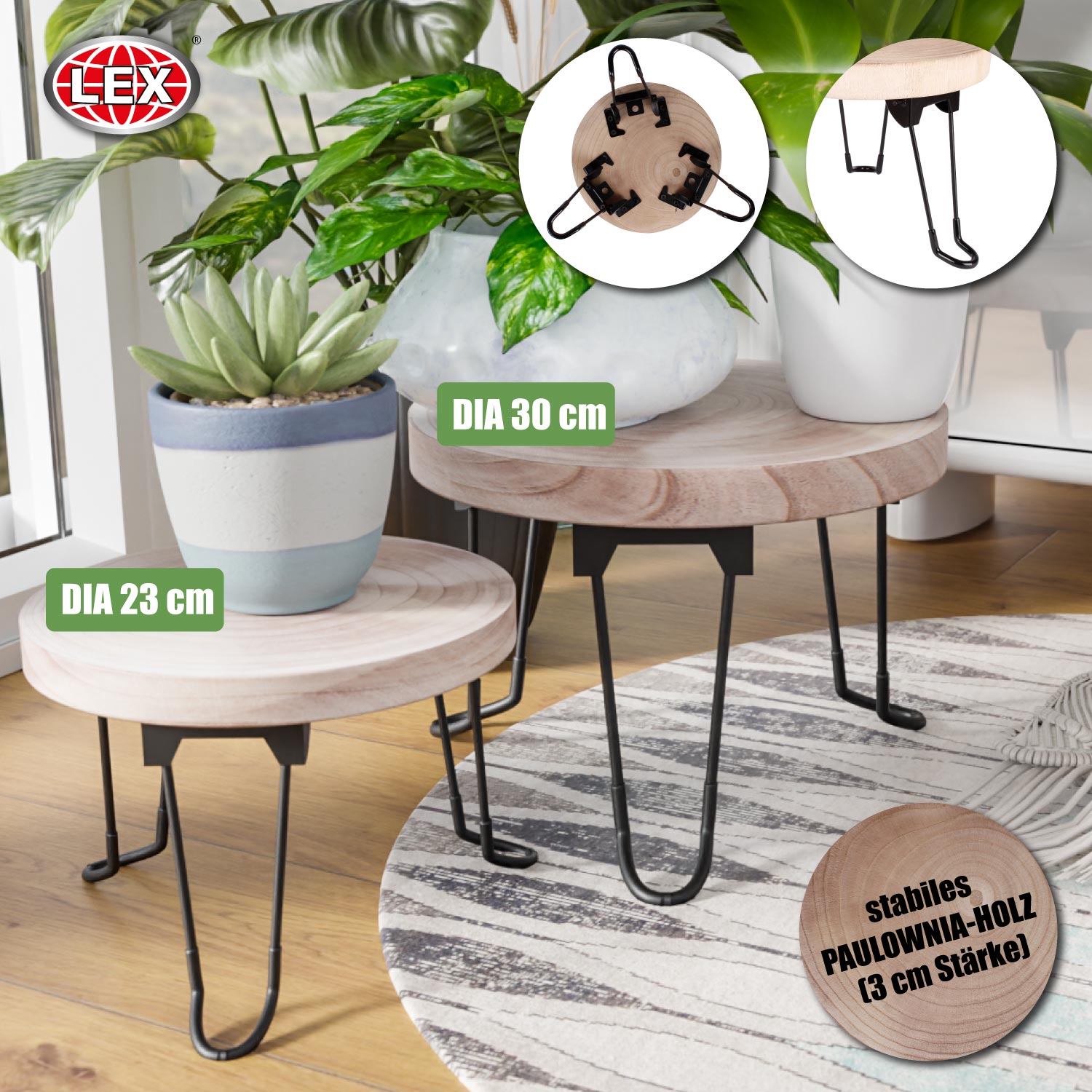 Beistelltisch Blumentopfständer Blumenhocker Tisch Blumenständer Holz