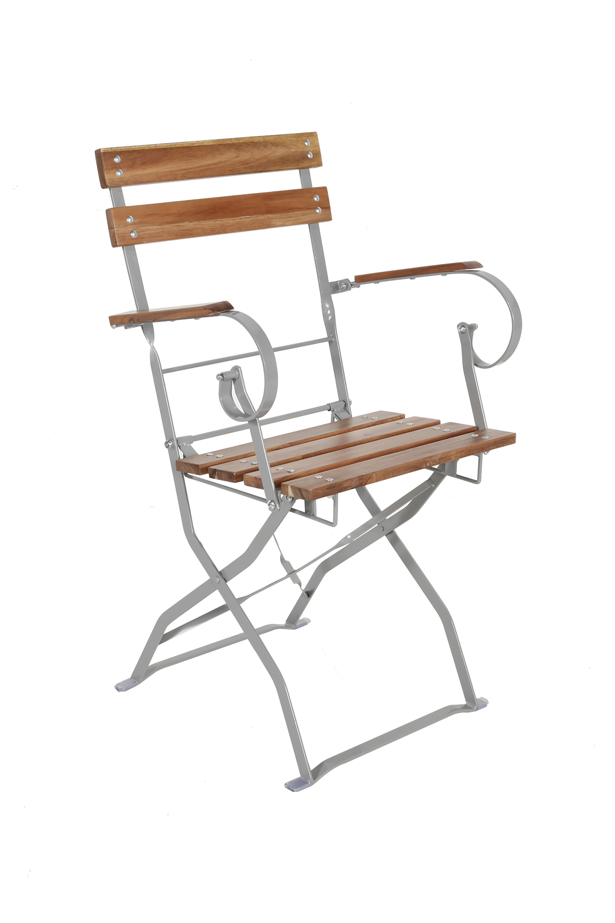 Gartensessel Armlehne Biergartensessel Gartenstuhl Akazienholz klappbar Balkon
