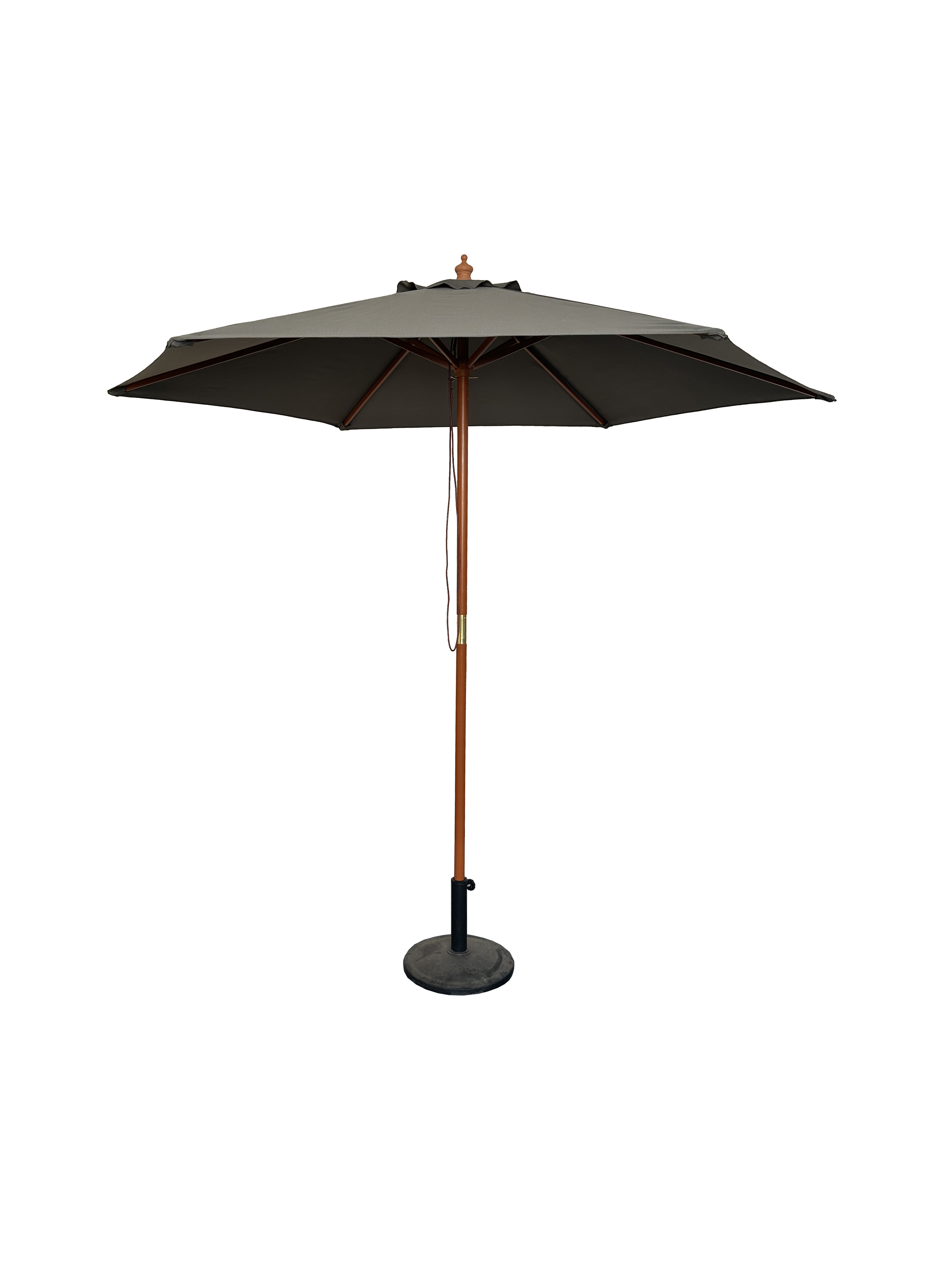 Sonnenschirm Ø 2,5m Schirm Marktschirm Gartenschirm Holzgestell UV15 Steingrau