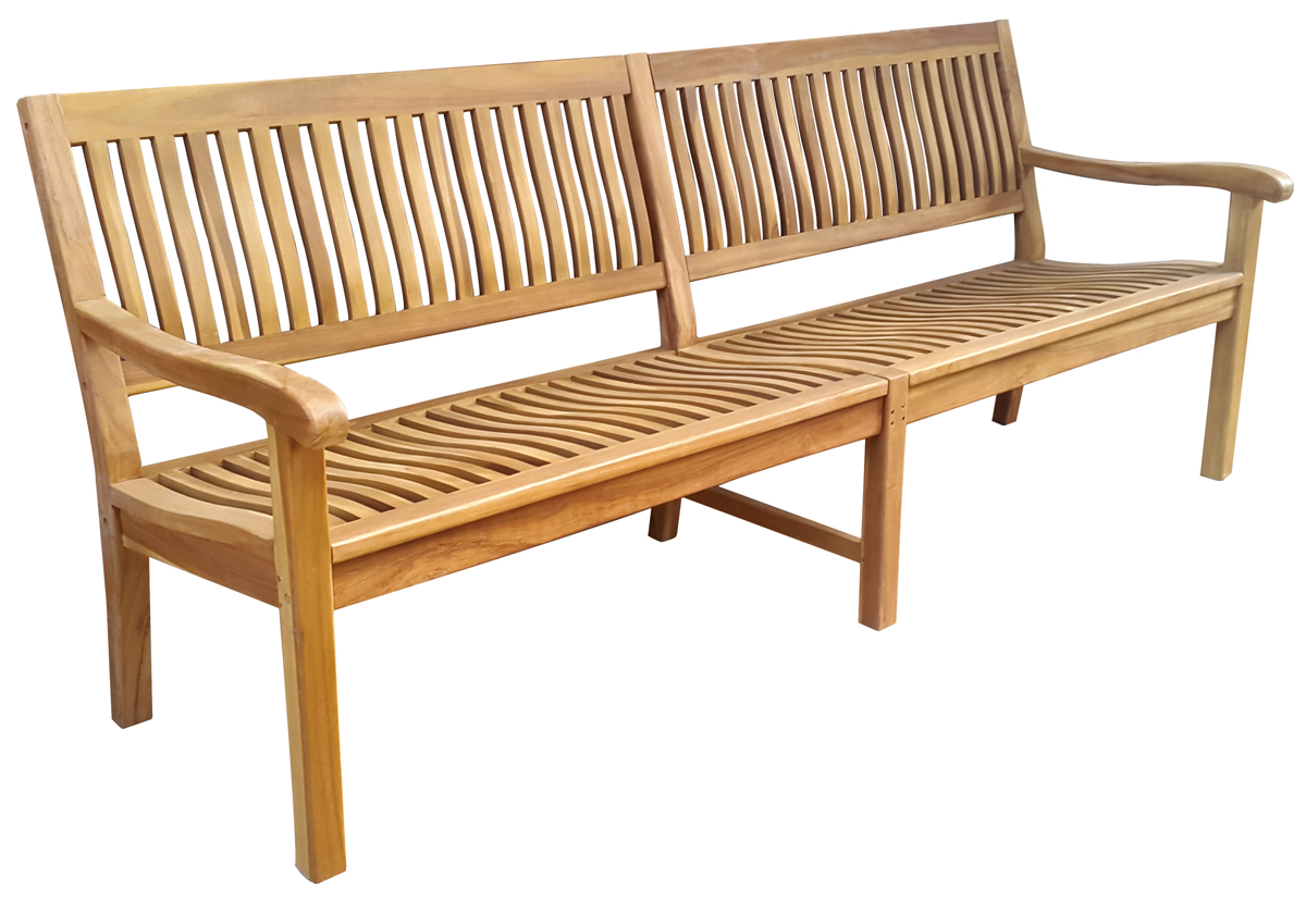 XXL Premium Teak Gartenbank Sitzbank Holzbank Teakbank Parkbank Natur 200/220 cm