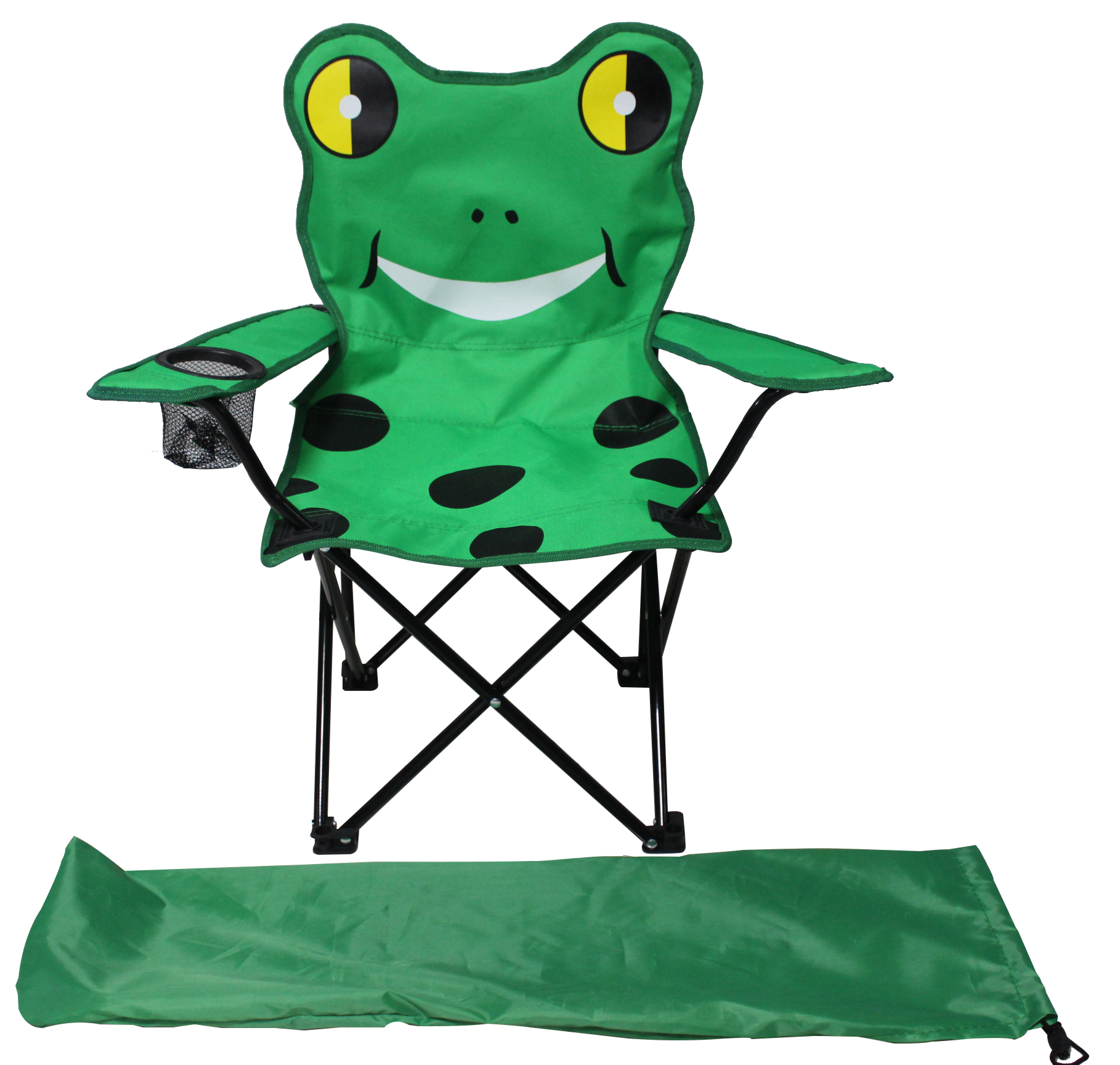 Kinder Anglersessel m. Getränkehalter Garten Campingstuhl faltbar Frosch