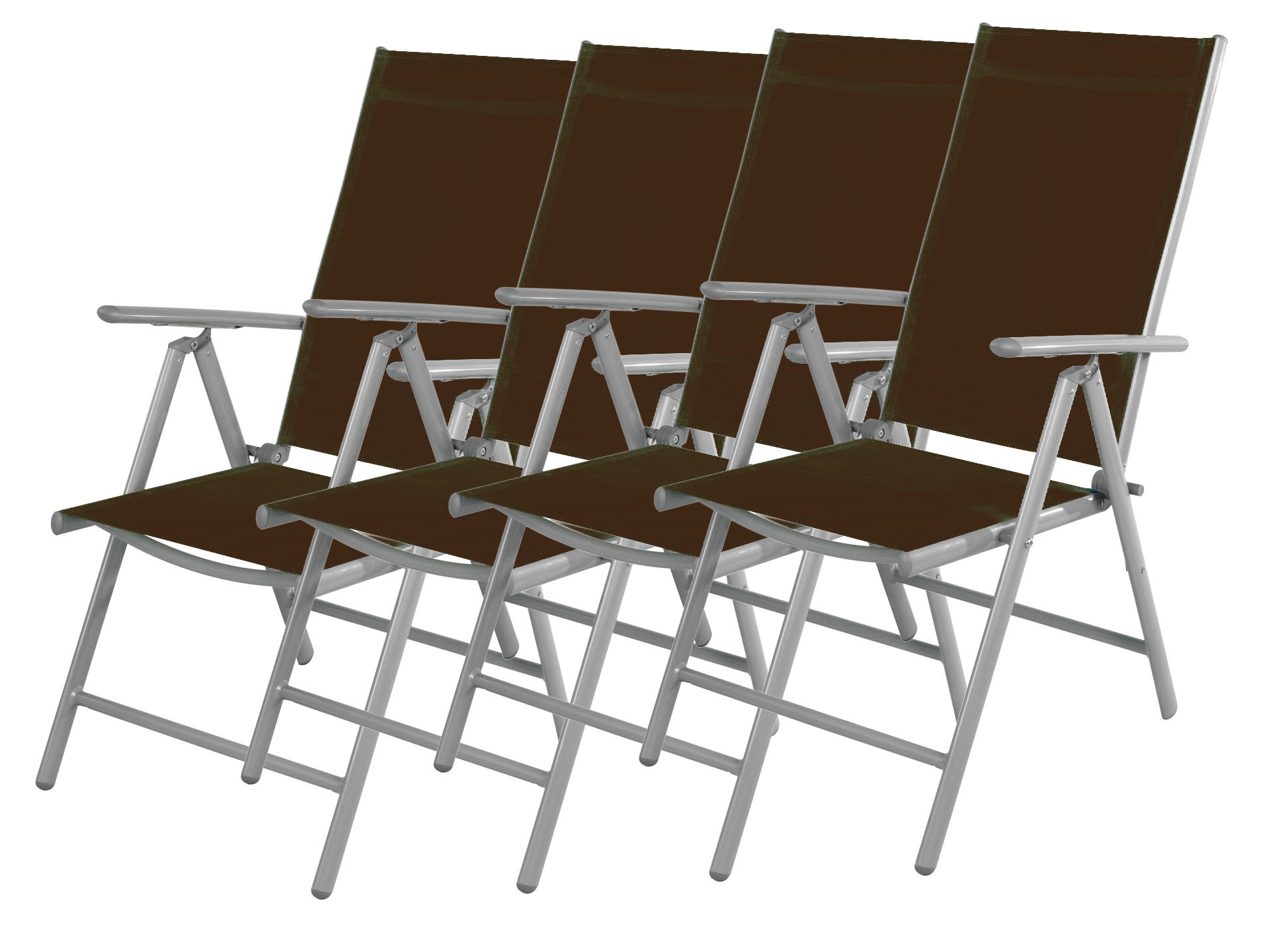 4er Set Alu Klappsessel 7-fach verstellbar Gartenstuhl Gartenmöbel Liegestuhl