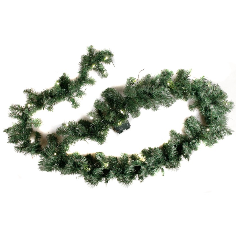 Künstliche Weihnachtsgirlande Weihnachtsdeko Lichterkette Tannengirlande 8,1m