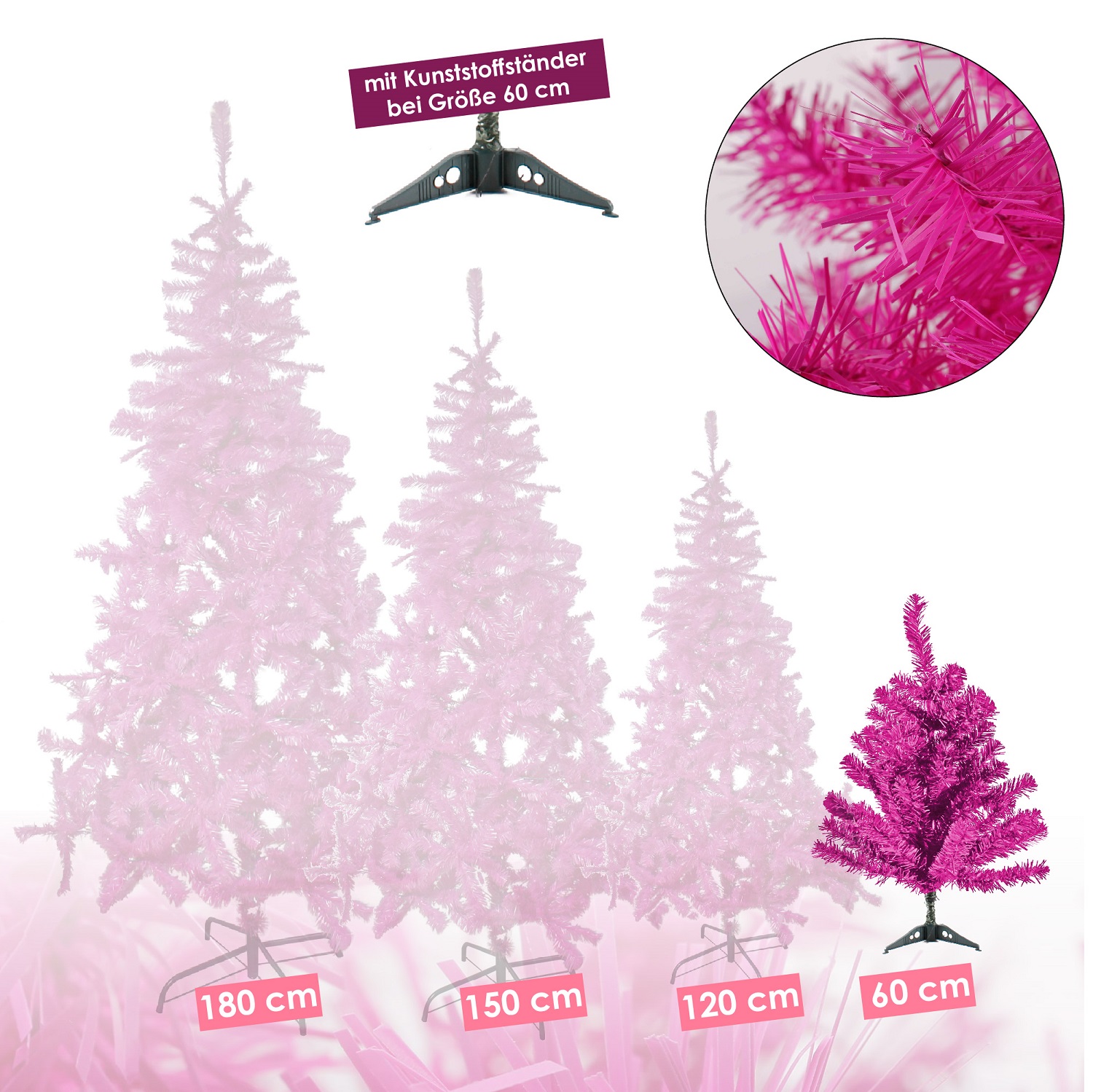 Künstlicher Weihnachtsbaum inkl. Ständer Tannenbaum Christbaum Lila 60cm
