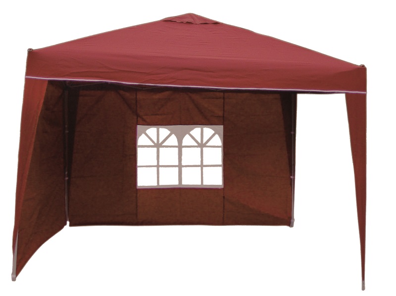 Alu Pavillon Faltpavillon 3x3m Gartenpavillon Gartenzelt Partyzelt Wasserabweisend Burgundrot