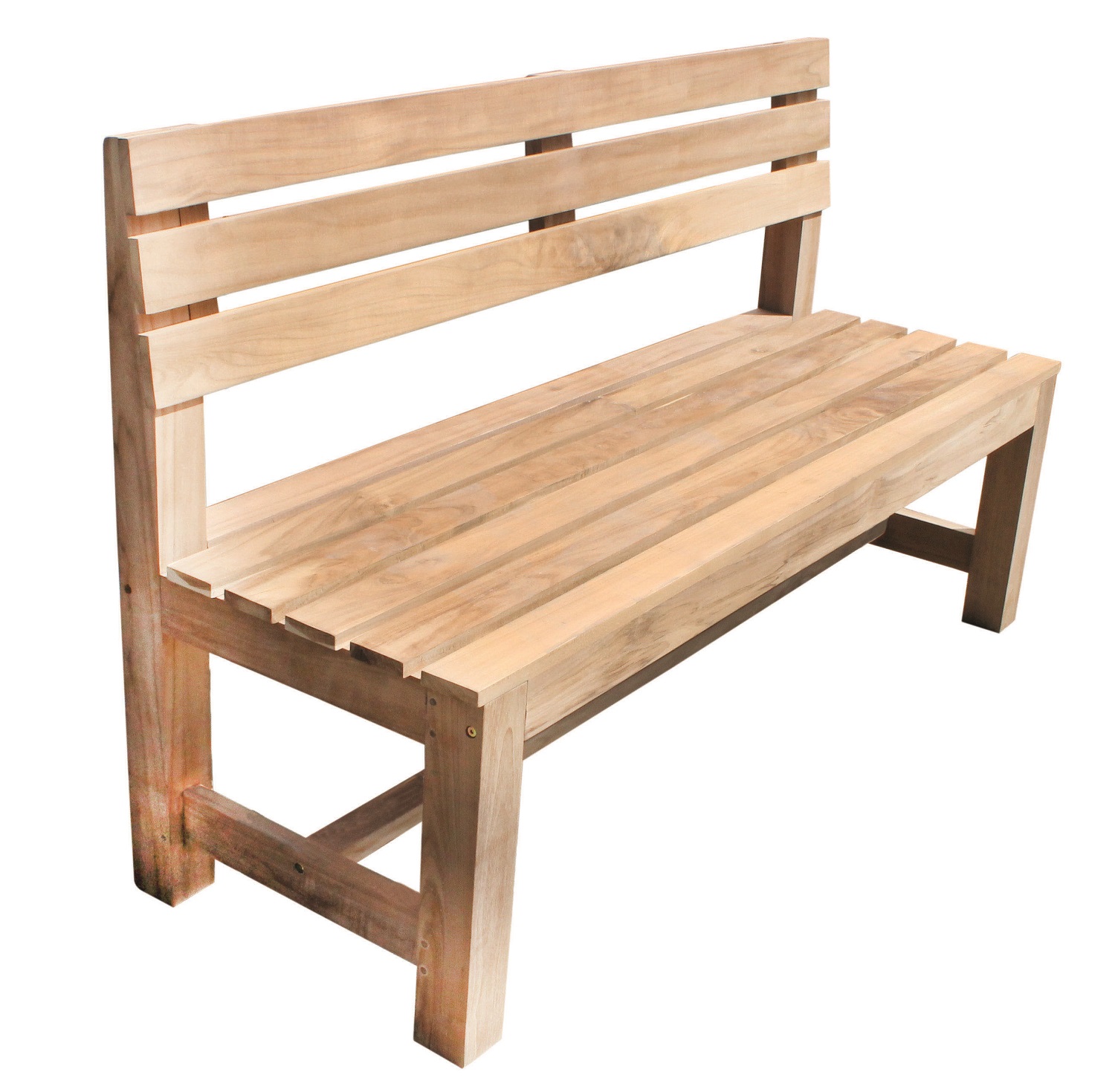 Premium Massiv Teak Sitzbank Holzbank Teakbank Parkbank Gartenbank natur 120cm