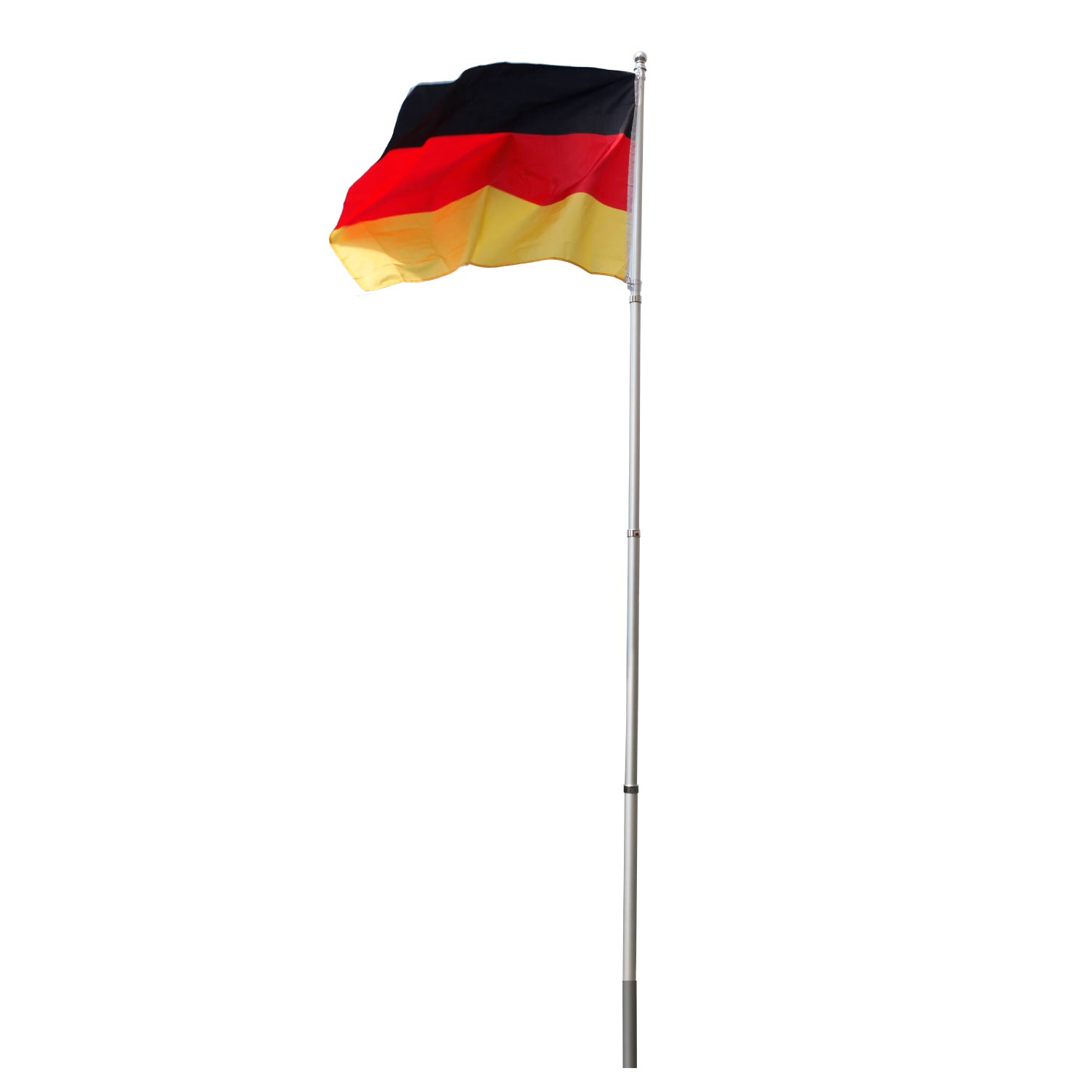 Fahnenmast Alu Teleskopfahnenmast inkl. Deutschlandflagge Flaggenmast Stange 4m