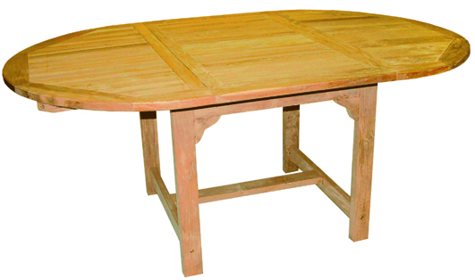 Premium XL Teak Ausziehtisch oval Gartentisch Gartenmöbel Holztisch 120-180cm