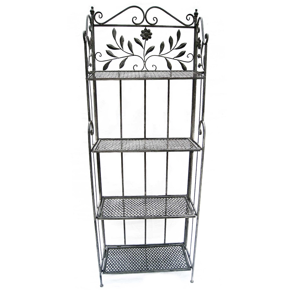 Eisenregal Standregal Dekoregal Metallregal Gartenregal 4 Etagen Antik 2 Farben