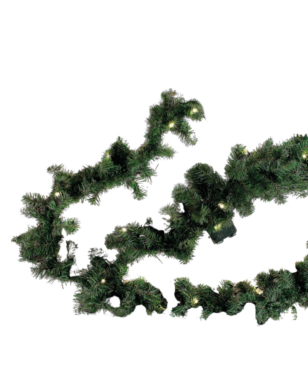 5,4m Weihnachtsgirlande für Außen & Innen 70 LED Batterie Lichterkette Deko