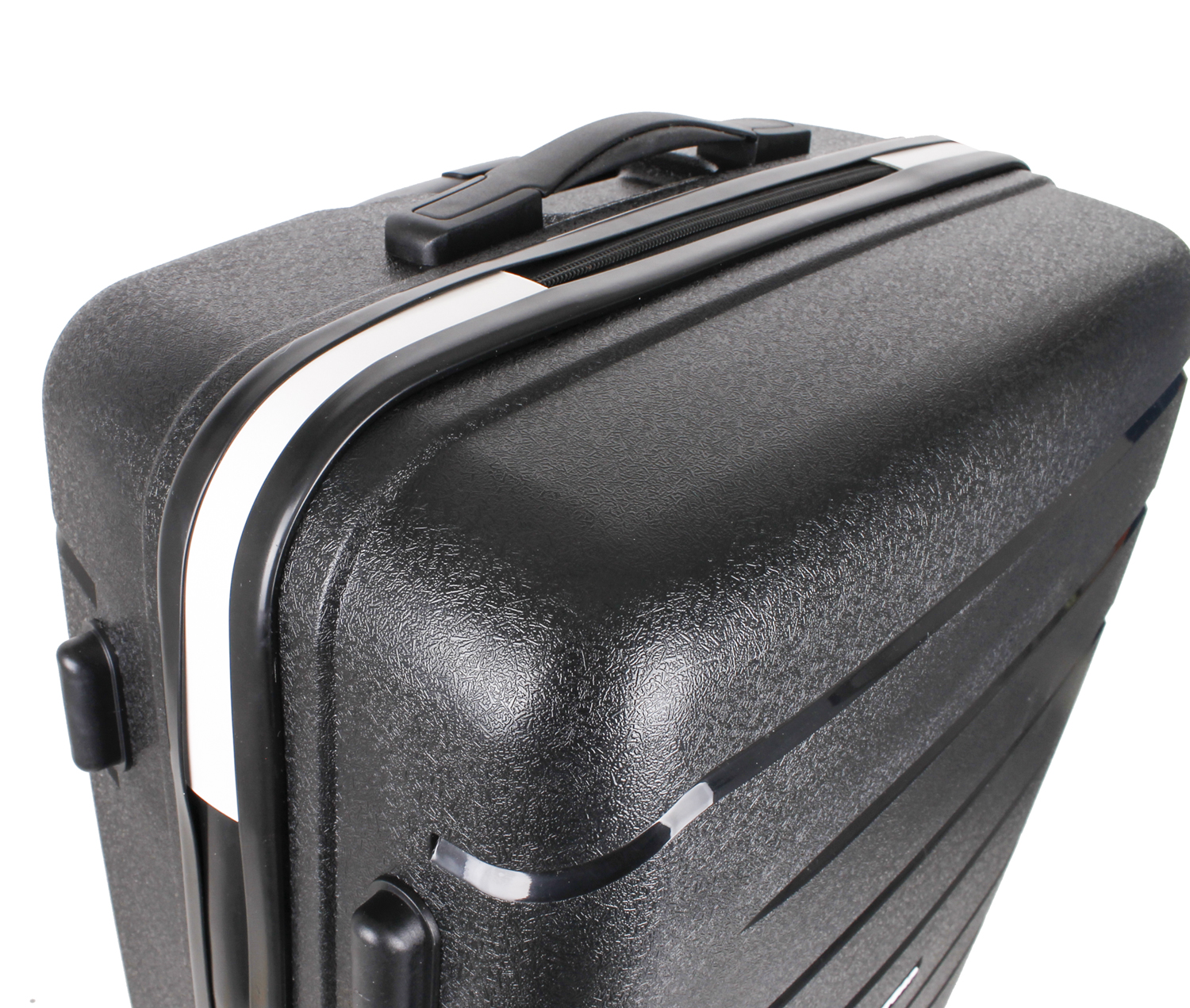 LEX 3tlg. PP Reisekoffer Set Trolley Reisetasche mit TSA Zahlenschloss Schwarz