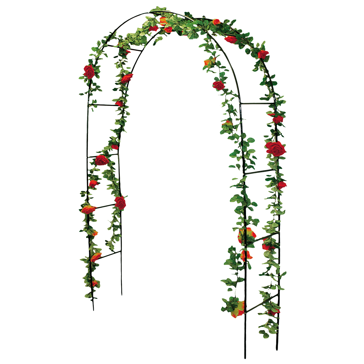 Rosenbogen Rankhilfe Torbogen Spalier für Kletterpflanzen Metall grün 240cm