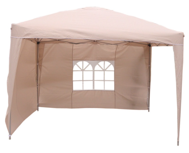 Alu Pavillon Faltpavillon 3x3m Gartenpavillon Gartenzelt Partyzelt Wasserabweisend Beige