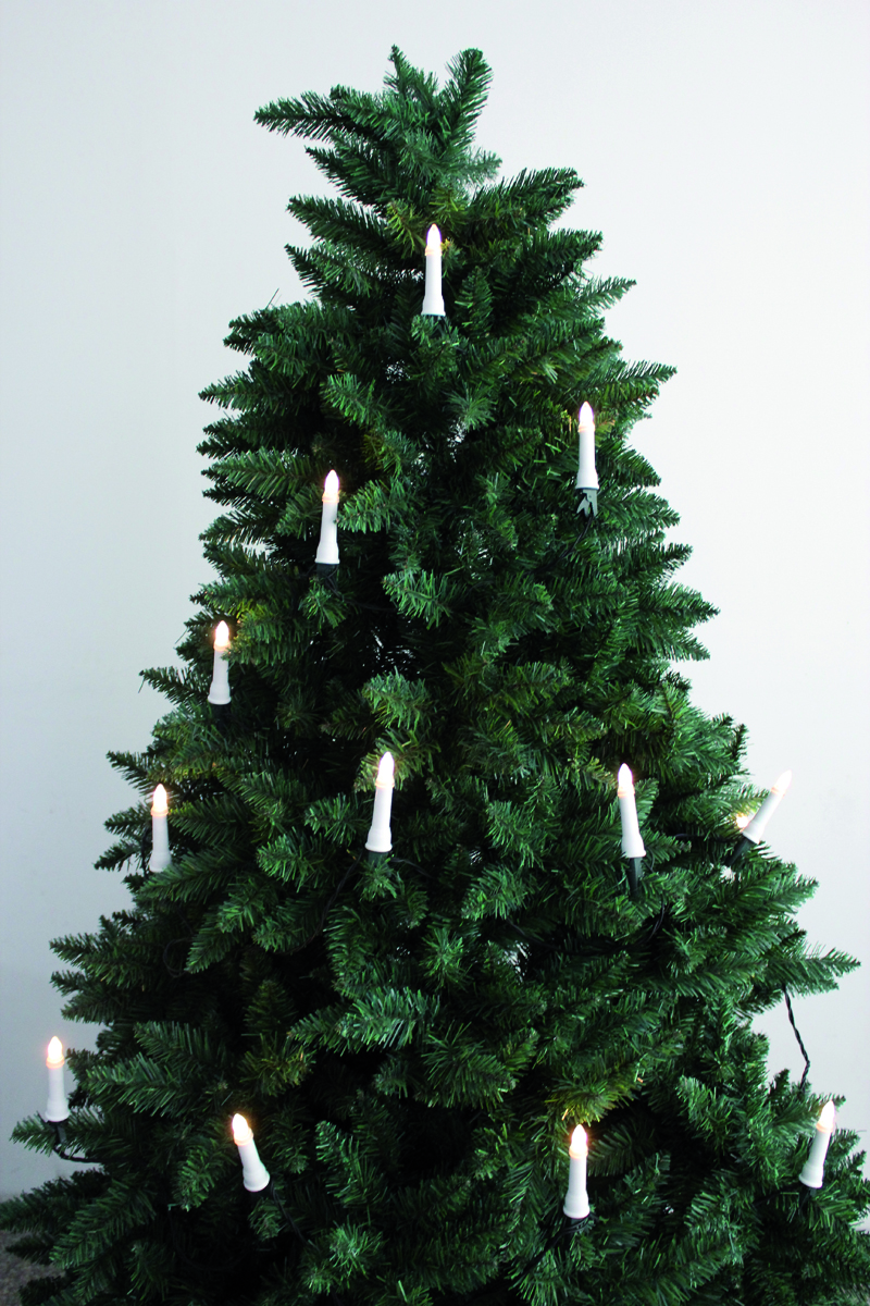 20er LED Kerzenlichterkette Lichterkette Innen Christbaumkerzen warmweiss
