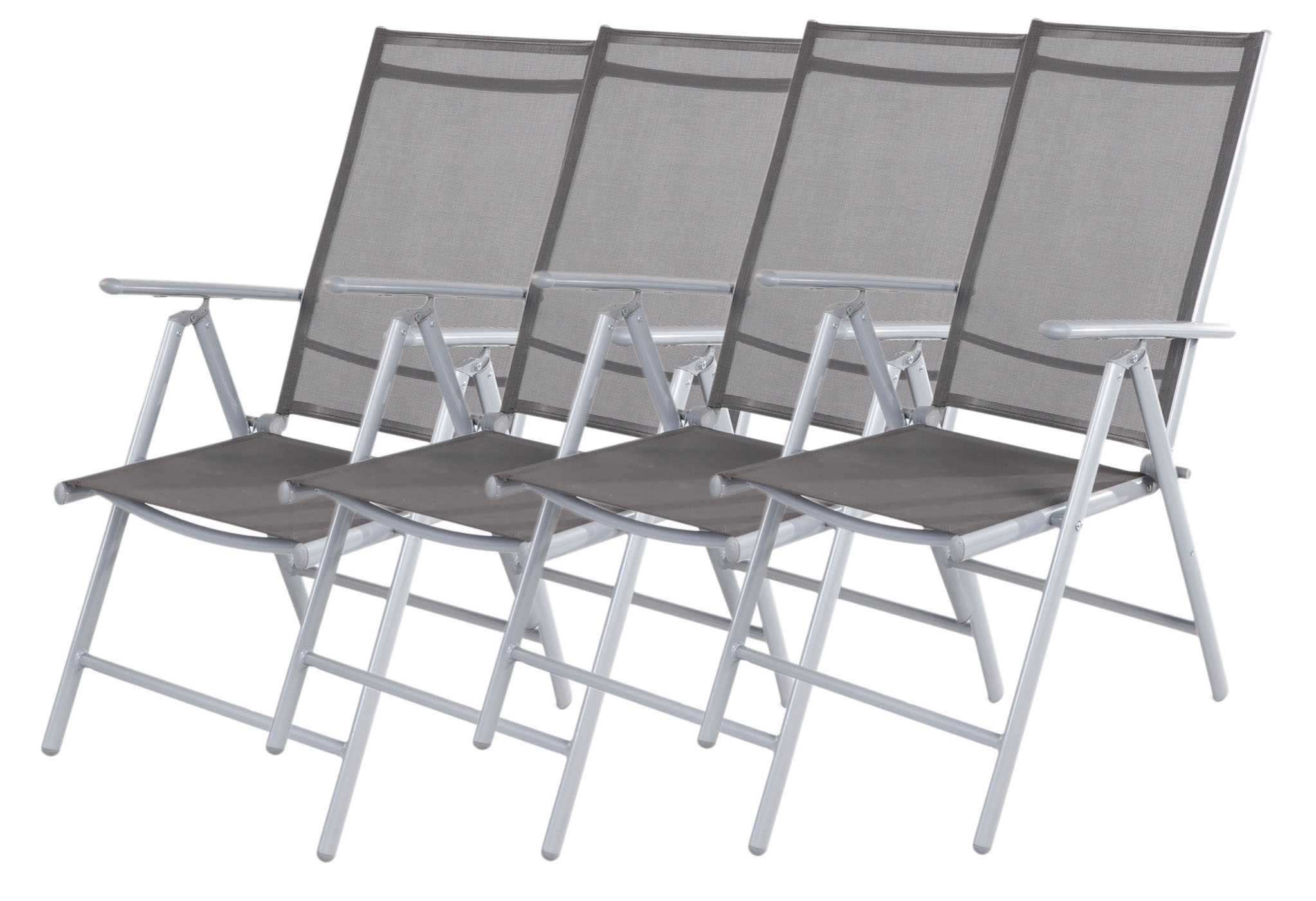 4er Set Alu Klappsessel 7-fach verstellbar Gartenmöbel Gartenstuhl Liegesessel