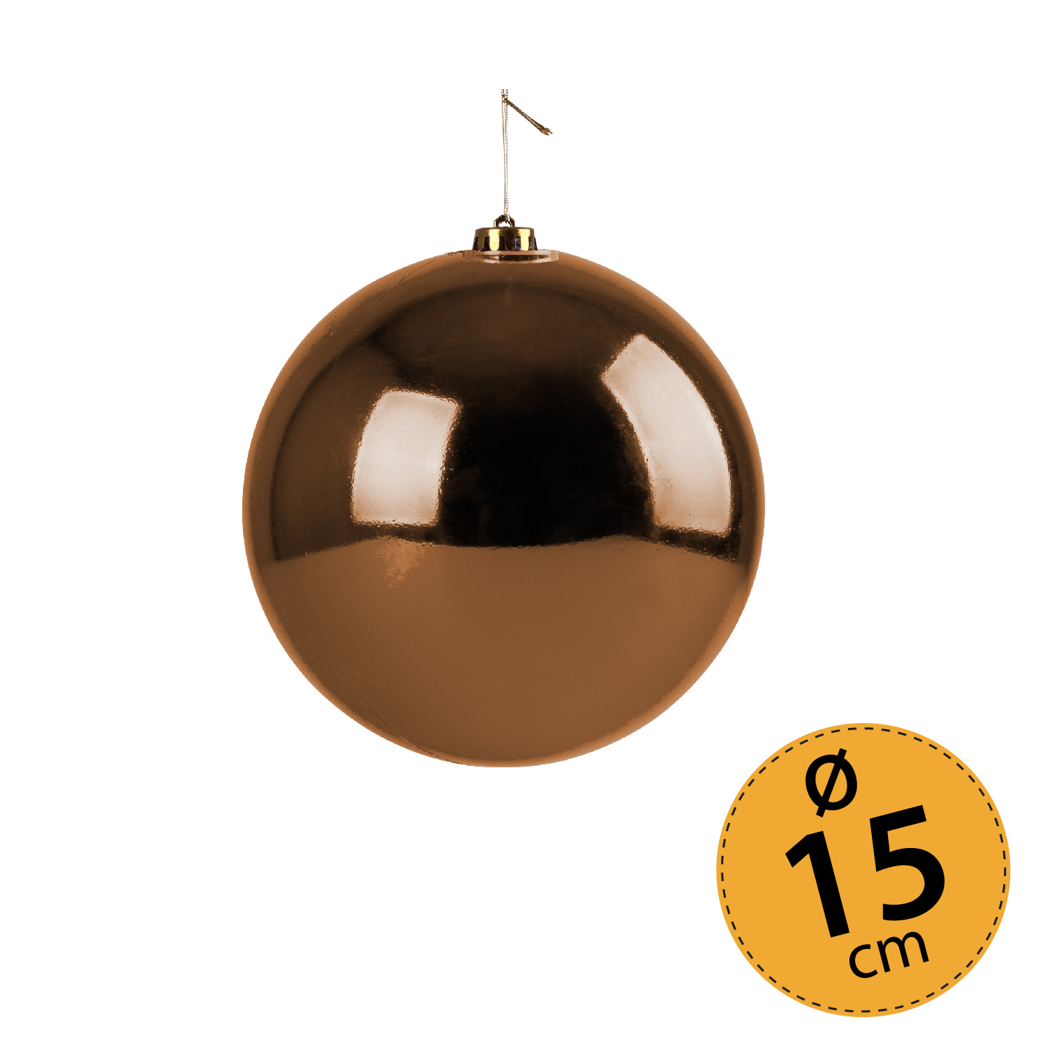 Christbaumkugel Weihnachtskugel ⌀ 15 cm Baumschmuck Deko-Kugel braun glänzend