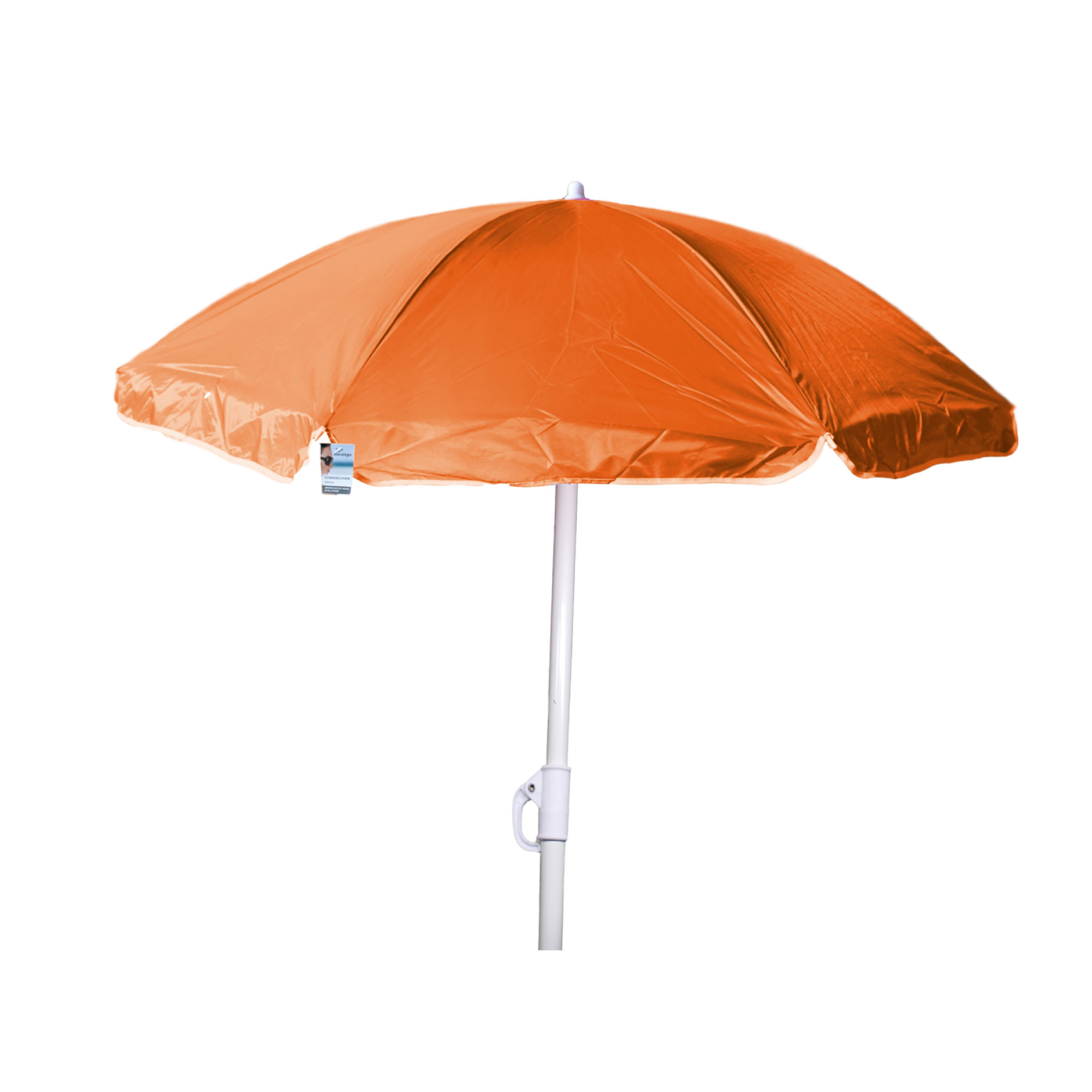 Nylon Sonnenschirm Ø 1,8 m Garten Balkon Strand Schirm UV20+ knickbar orange