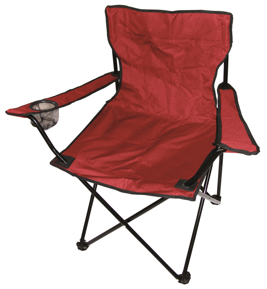 Anglersessel m. Getränkehalter Campingsessel Campingstuhl Festivalstuhl faltbar Rot