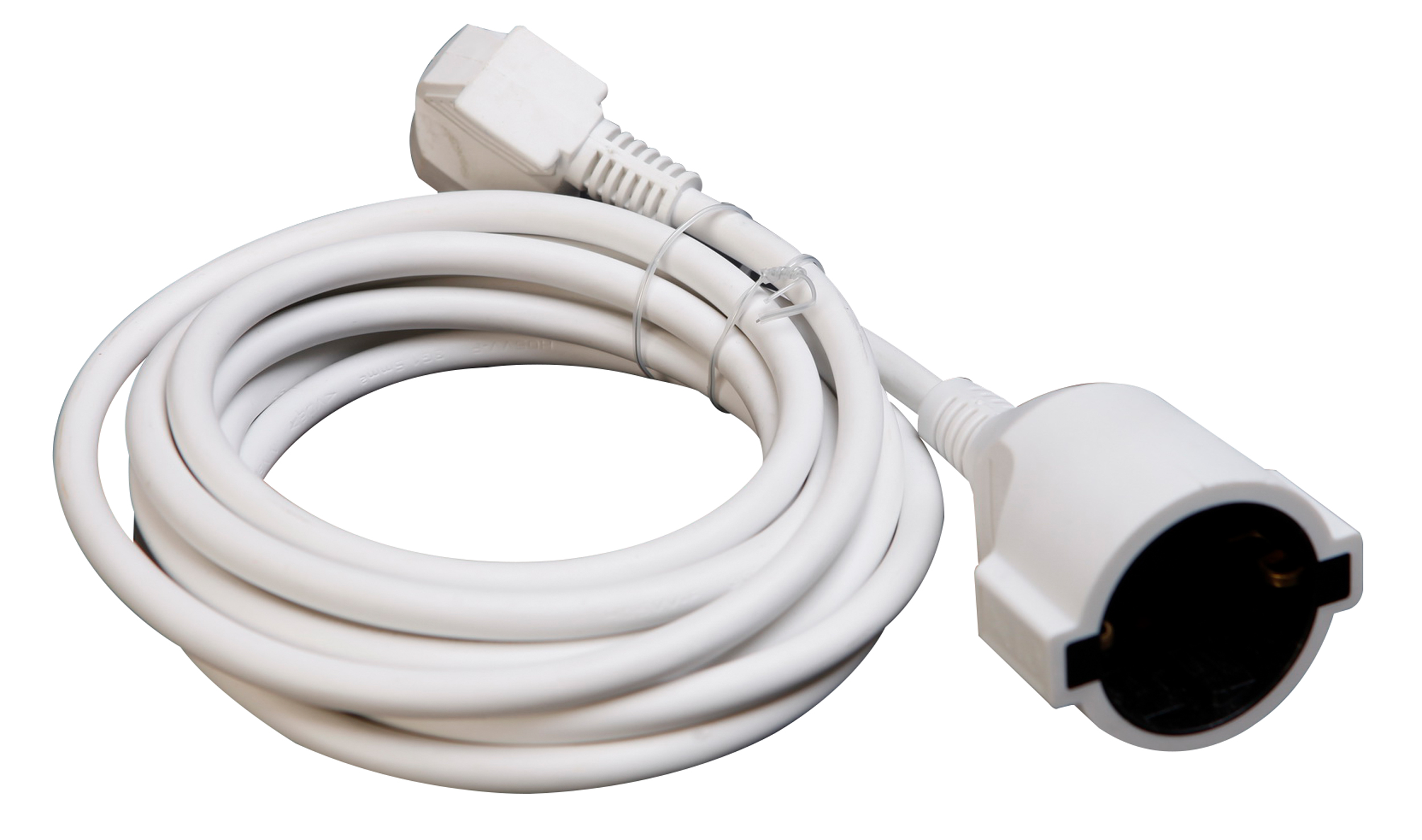 2er-Set Verlängerungskabel 5 m Kabelverlängerung Stromkabel Kabel Strom weiß