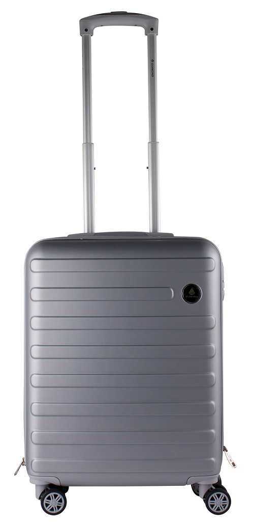 ABS Hartschale Reisekoffer Kabinenkoffer Handgepäck ultraleicht Trolley Doppelräder Grau