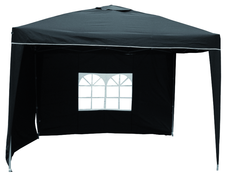 Alu Pavillon Faltpavillon 3x3m Gartenpavillon Gartenzelt Partyzelt Wasserabweisend Schwarz