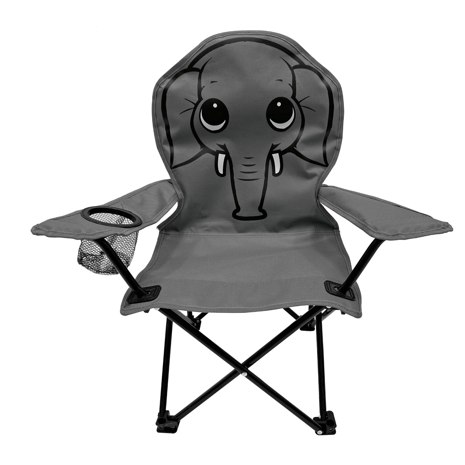 Kinder Anglersessel m. Getränkehalter Garten Campingstuhl faltbar Elefant