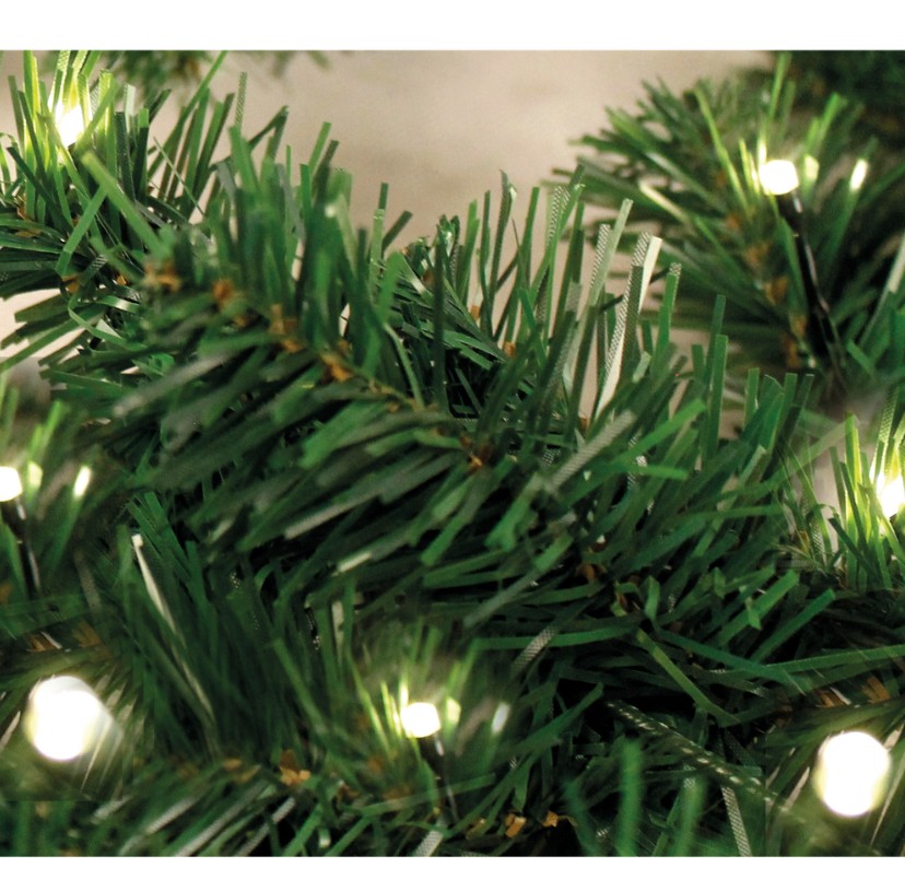 Künstliche Weihnachtsgirlande Weihnachtsdeko Lichterkette Tannengirlande 8,1m