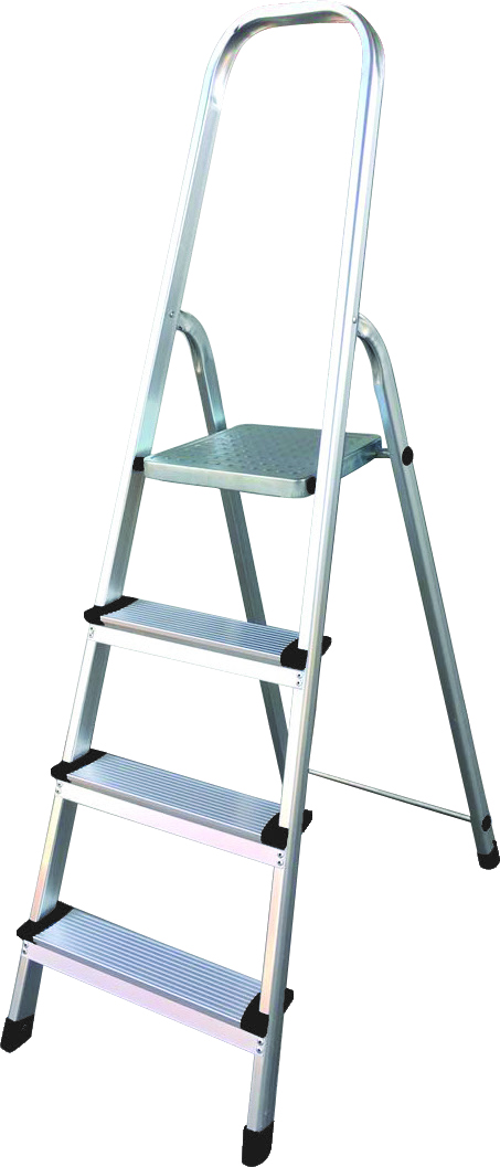 Alu Stufenstehleiter Haushaltsleiter Klappleiter Trittleiter 4 stufig klappbar
