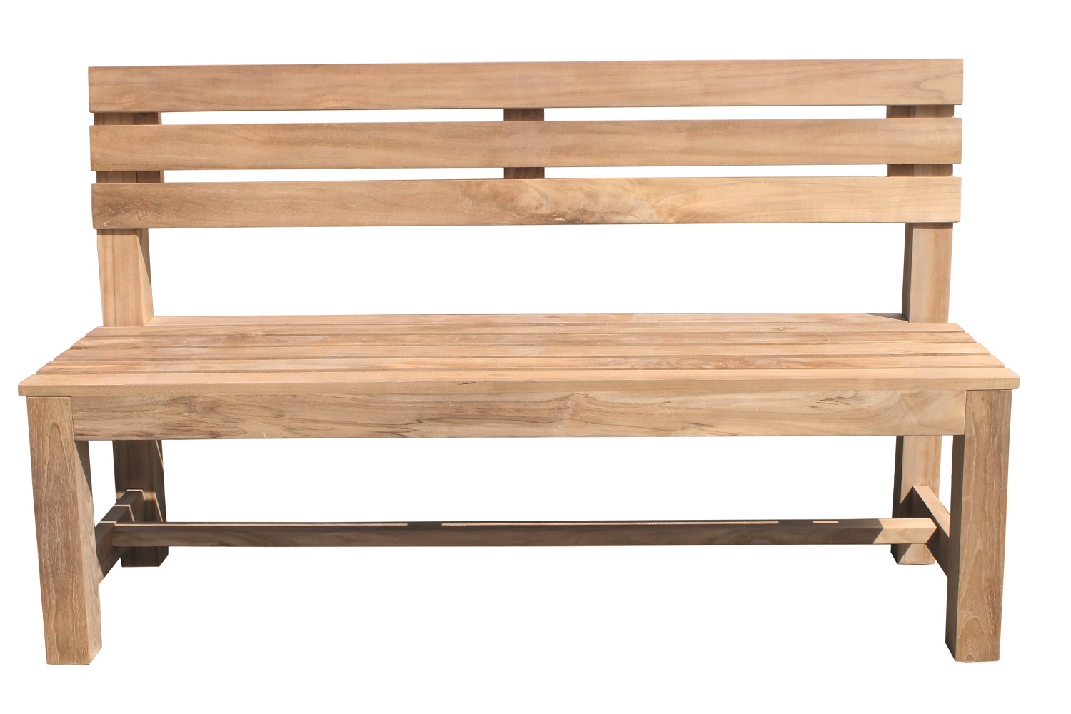 Premium Massiv Teak Sitzbank Holzbank Teakbank Parkbank Gartenbank natur 120cm