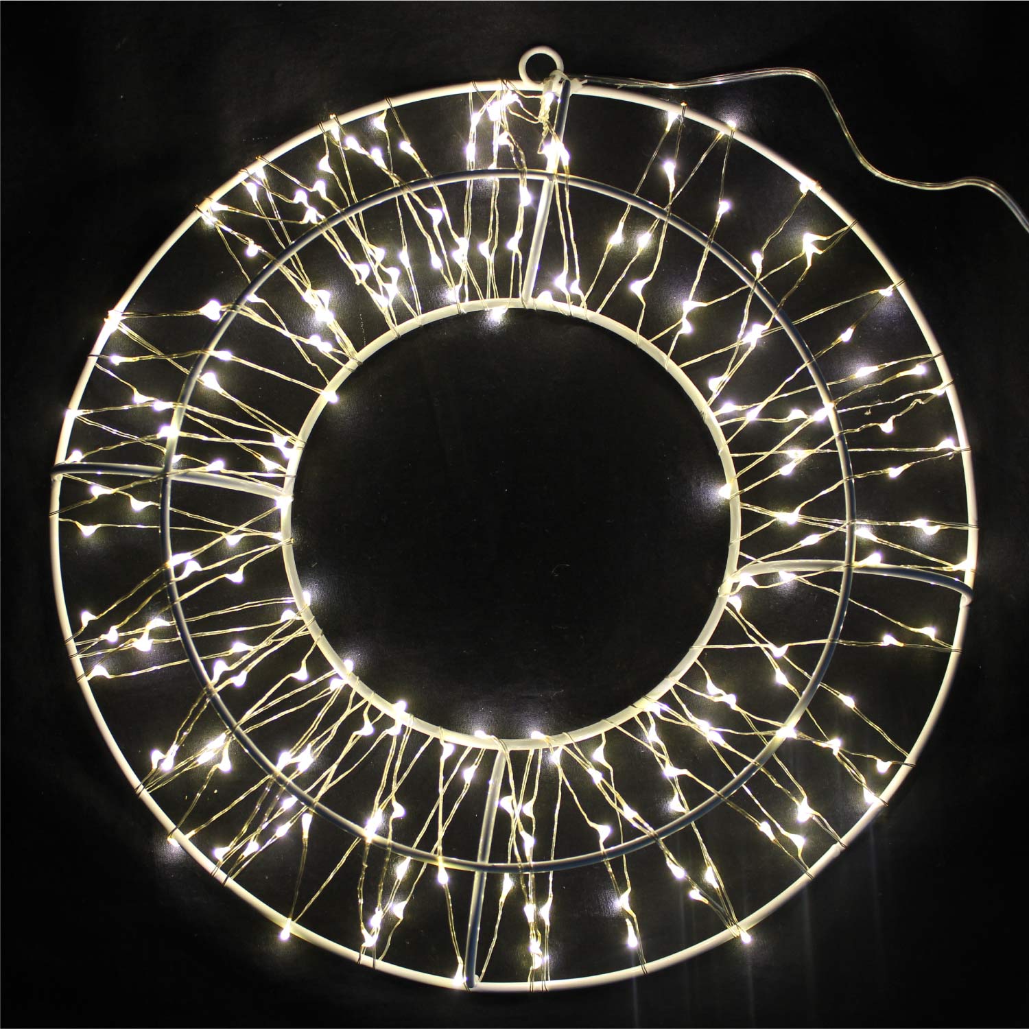 Lichterkranz Lichterkette Hängekranz Dekoring 30 DIA Timer 200 LEDs