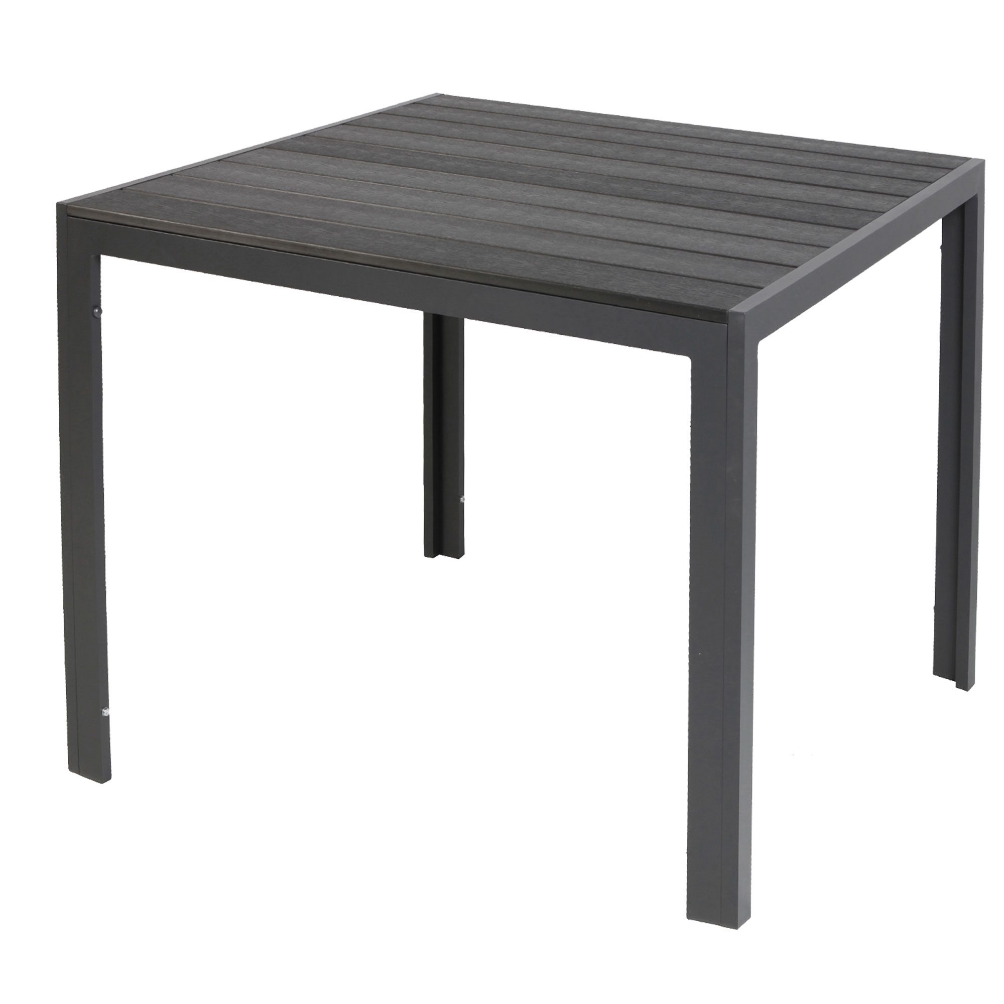 Aluminium Gartentisch Beistelltisch Esstisch Balkontisch Non-Wood Platte 90x90cm