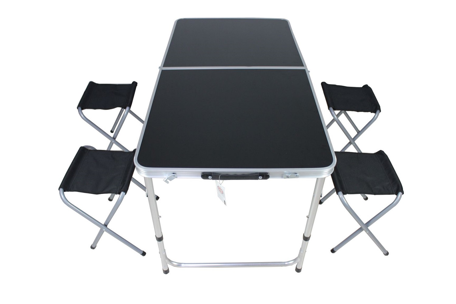 5-tlg. Alu Campingset klappbar Campingtisch Campingstuhl Camping Festival Möbel schwarz
