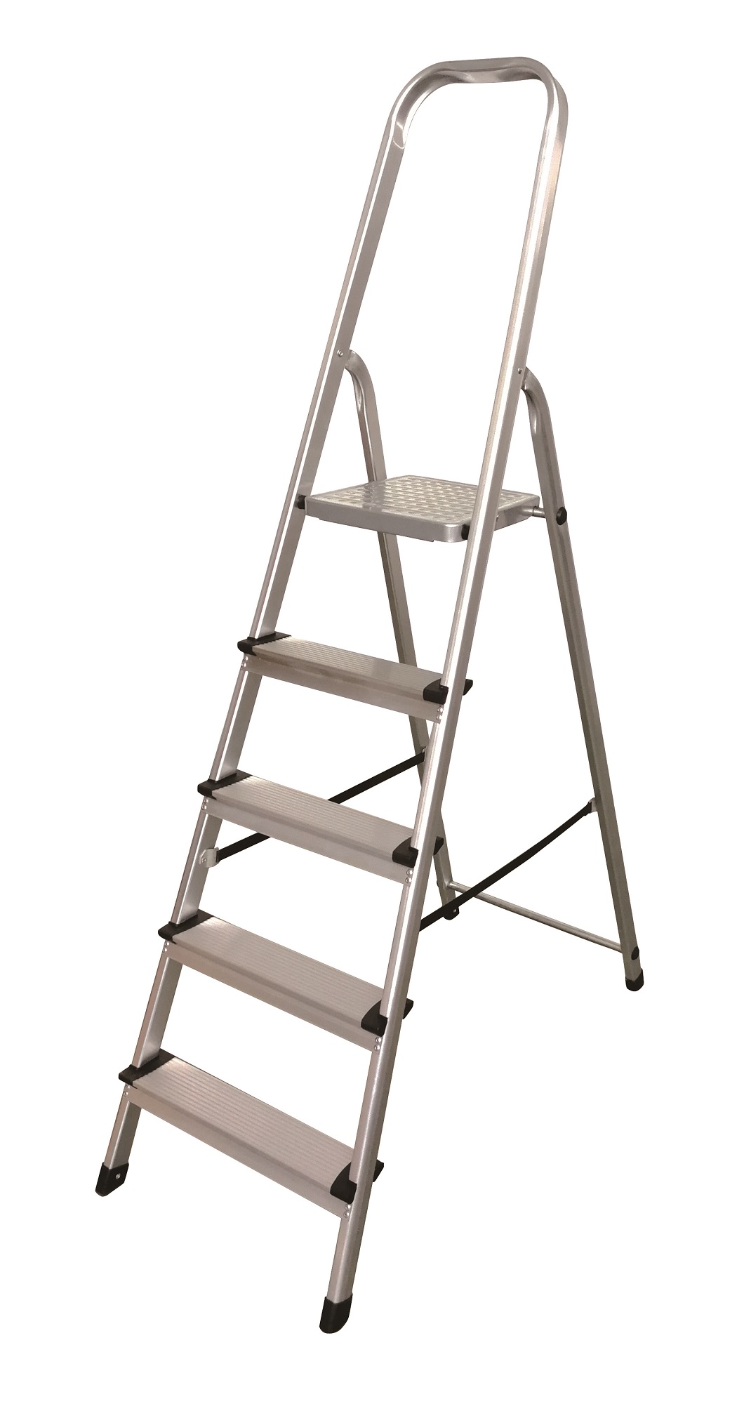 Alu Stufenstehleiter Haushaltsleiter Klappleiter Trittleiter 5 stufig klappbar
