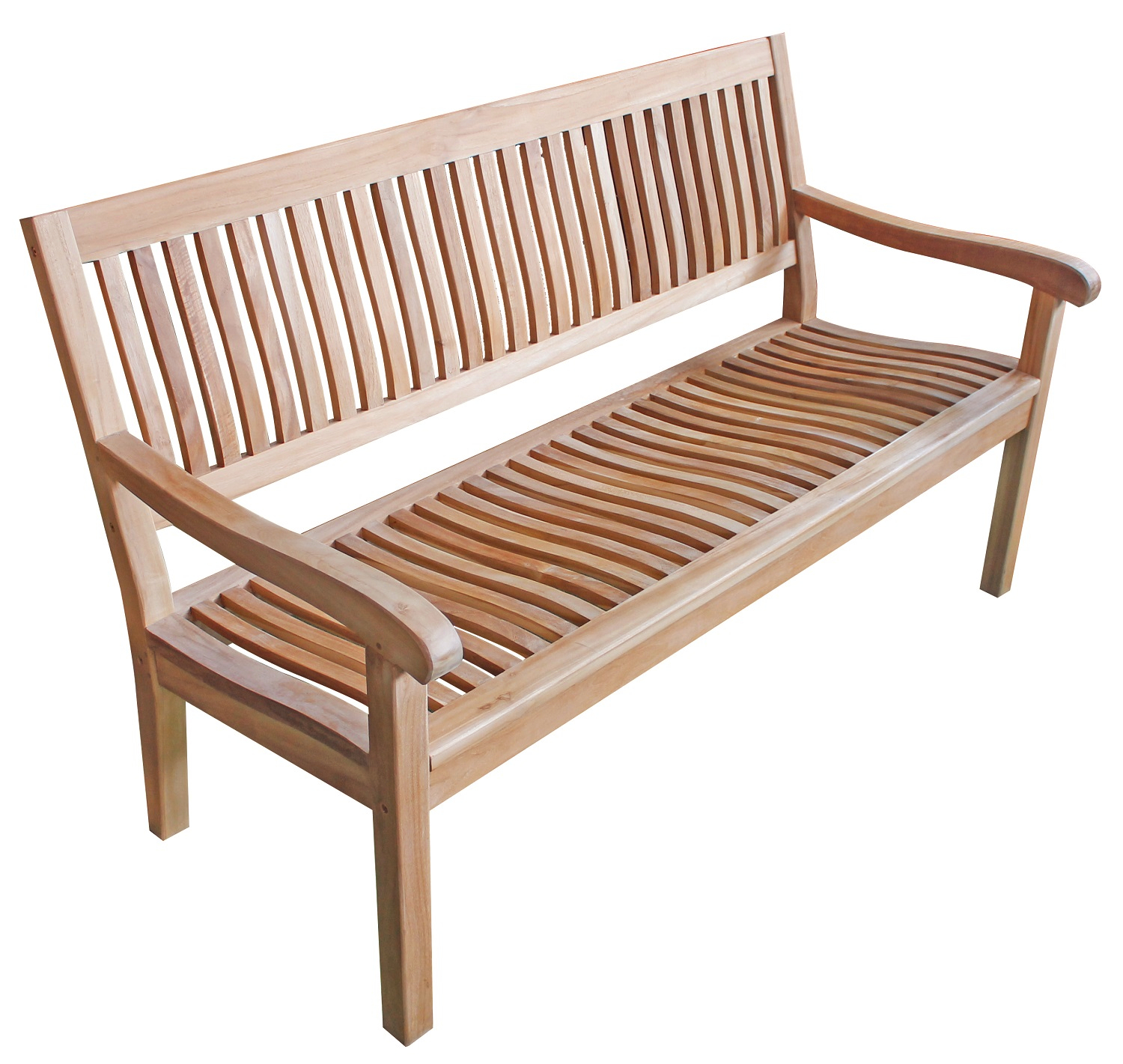 Premium Teak Gartenbank Kingsbury Teakbank Parkbank Armlehnen 150cm