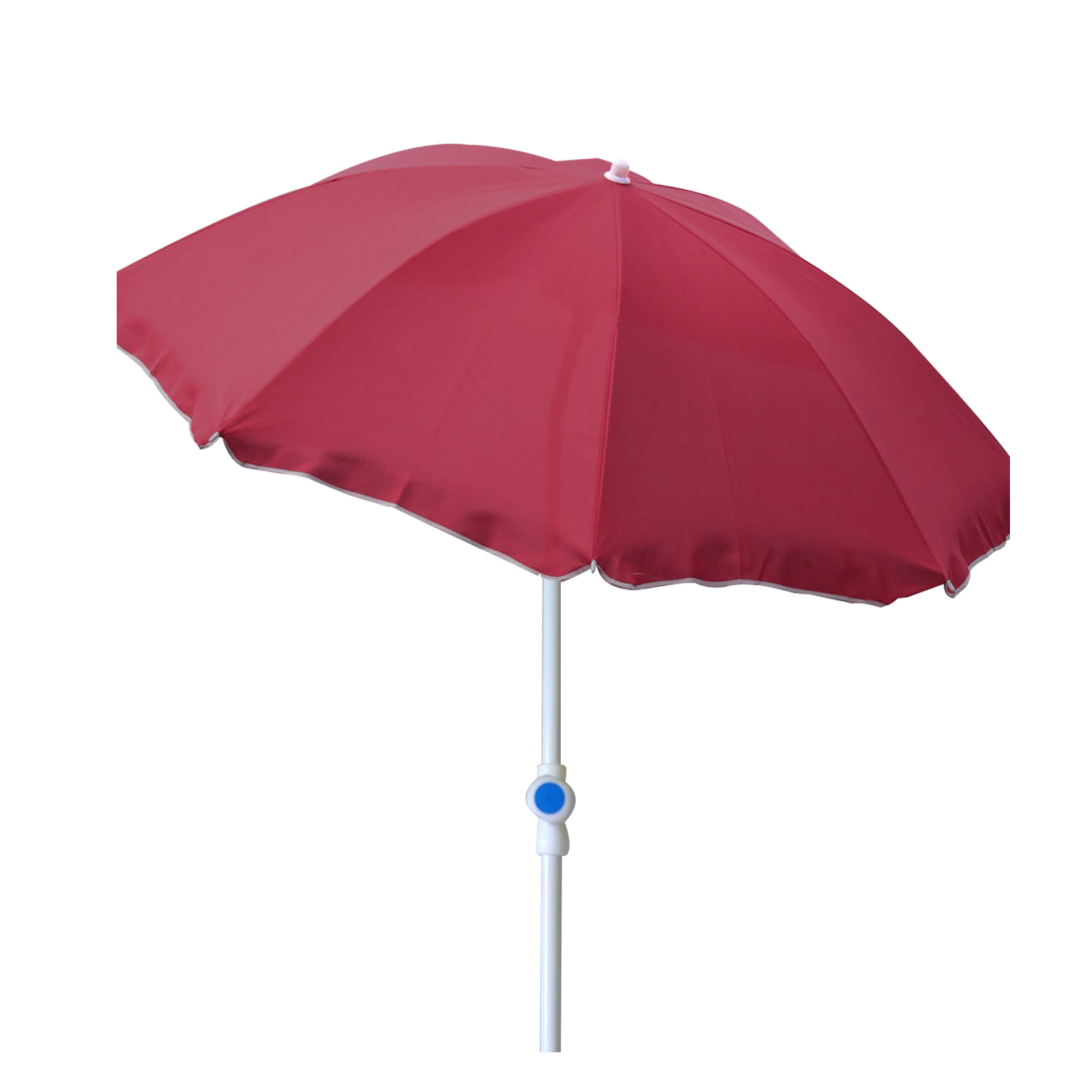 Sonnenschirm knickbar Ø 2 m Garten Balkon Strand Schirm UV30+ burgundrot