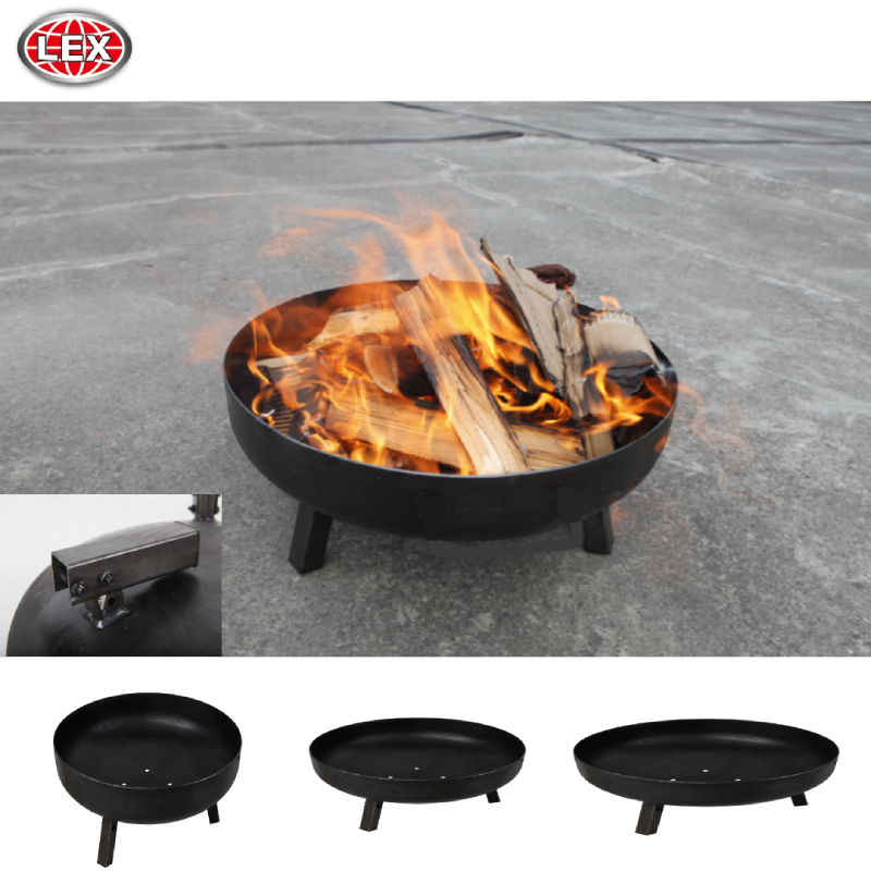 Feuerschale Stahl Lagerfeuer klapp Füße Feuerstelle Holzfeuerschale Ø50/80/100cm