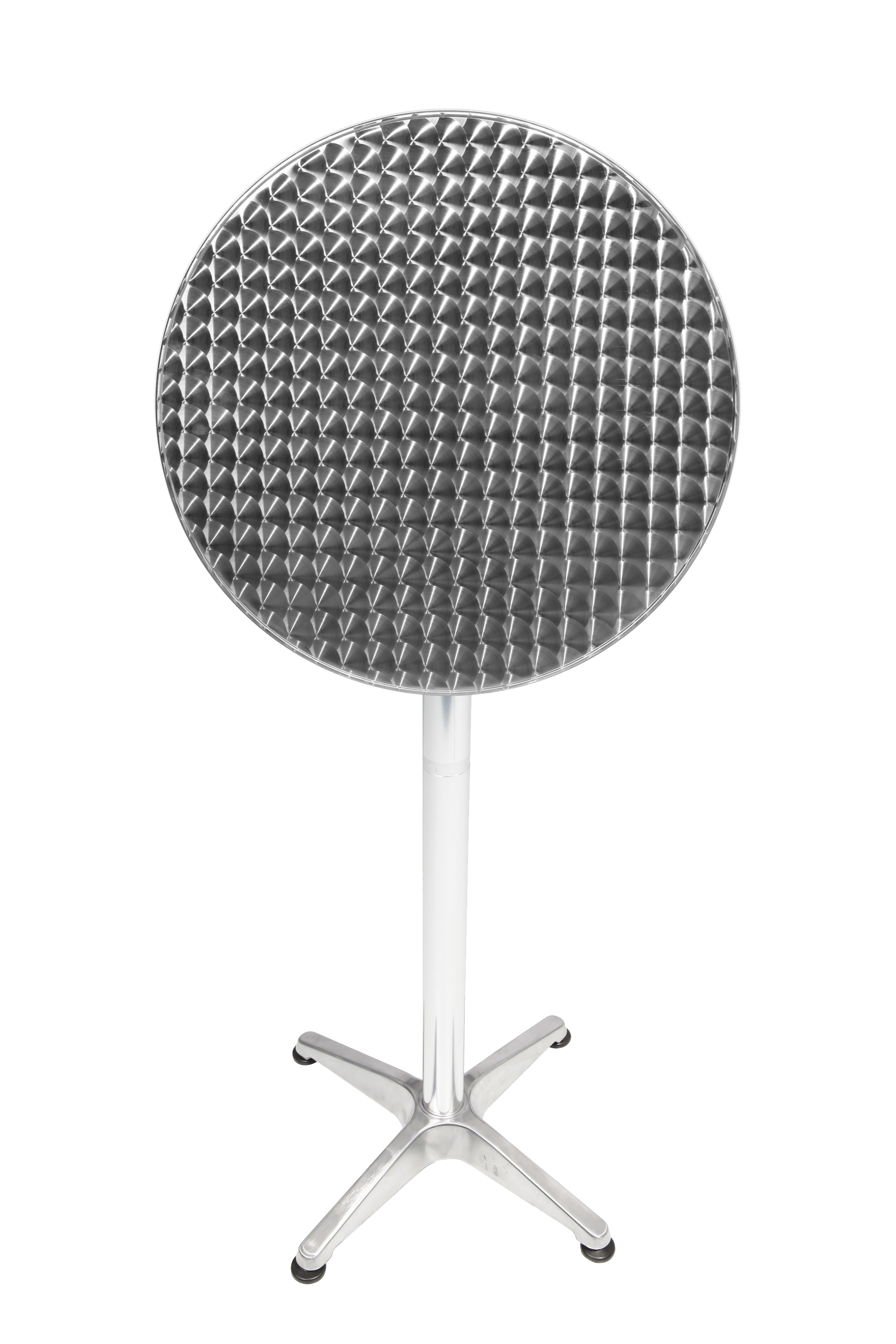 Alu Bistrotisch Balkontisch Garten Terrasse Glastisch rund klappbar ⌀ 60 cm