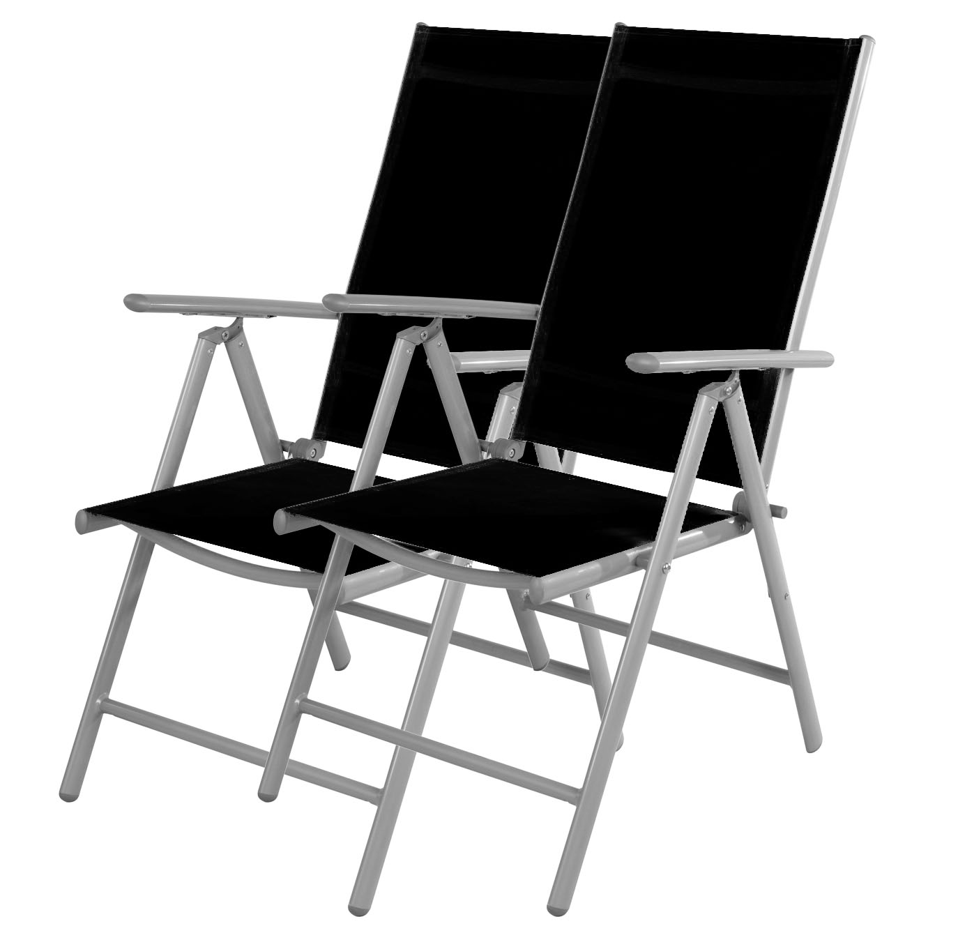 2er Set Alu Klappsessel 7-fach verstellbarGartenstuhl Gartenmöbel Liegesessel