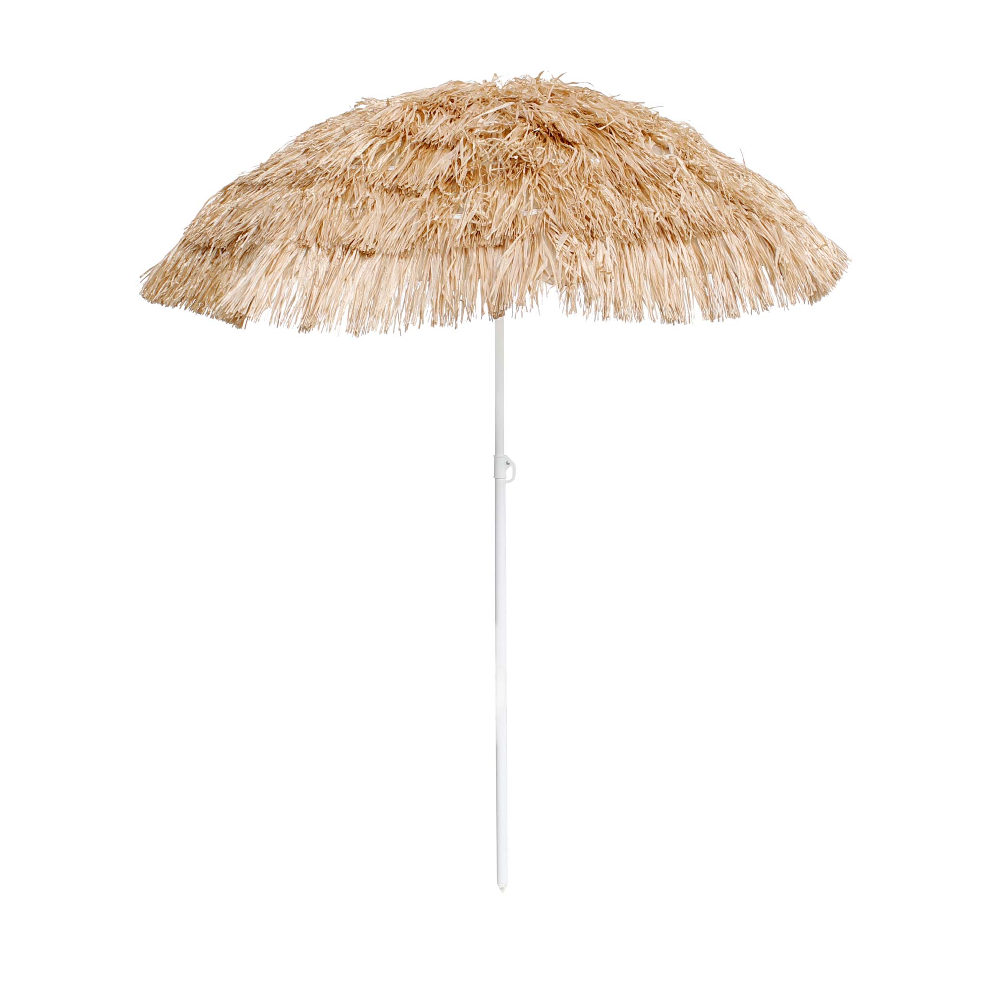 Hawaii Sonnenschirm Bastschirm Ø 160 cm UV30+ Strandschirm Knickschirm braun