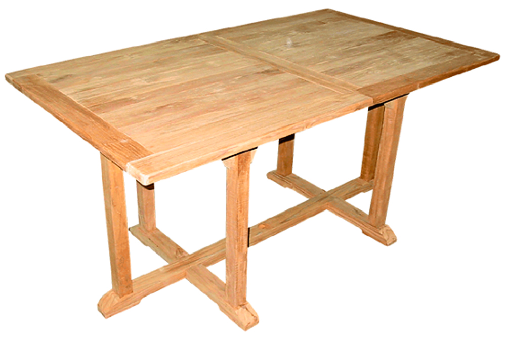 Premium XXL Teak Ausziehtisch rechteckig Gartentisch Teakmöbel ausziehbar 210 cm