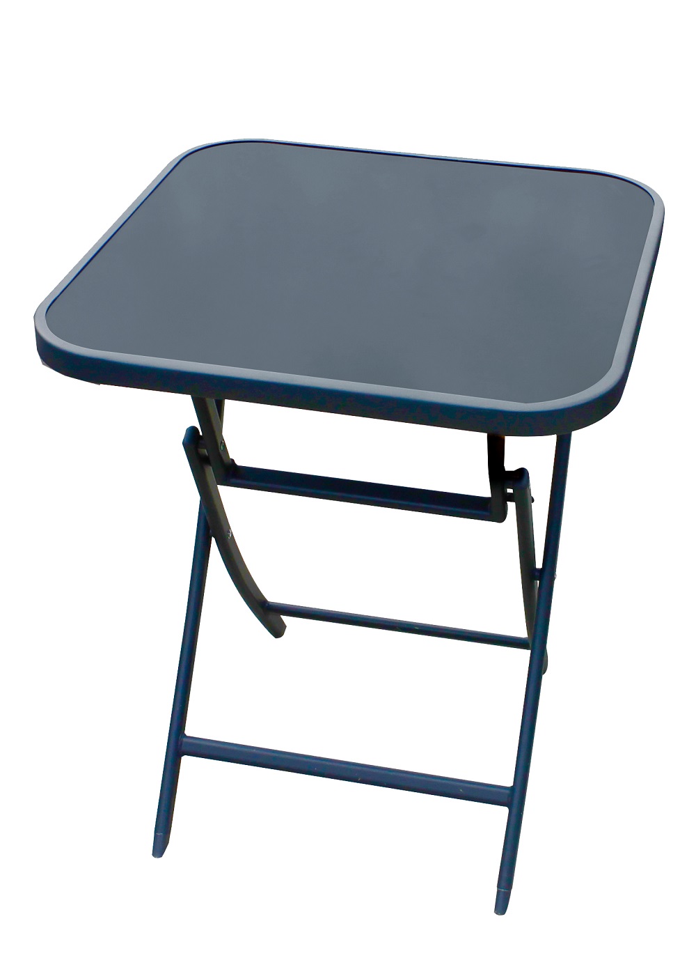 Klappbarer Bistrotisch Balkontisch Garten Terrasse Glastisch quadrat 60x60 cm