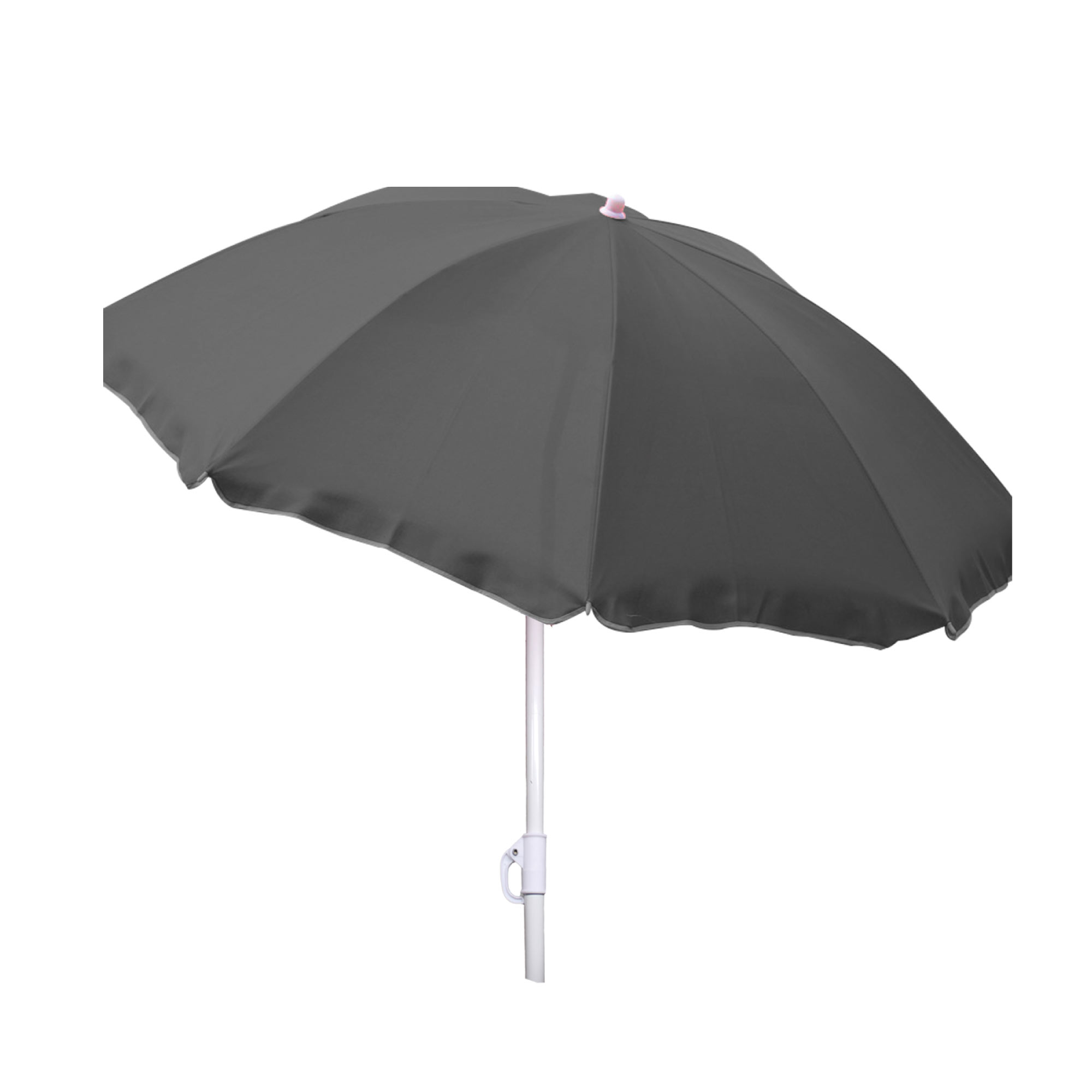Sonnenschirm knickbar Ø 1,8 m Garten Balkon Strand Schirm UV30+ steingrau
