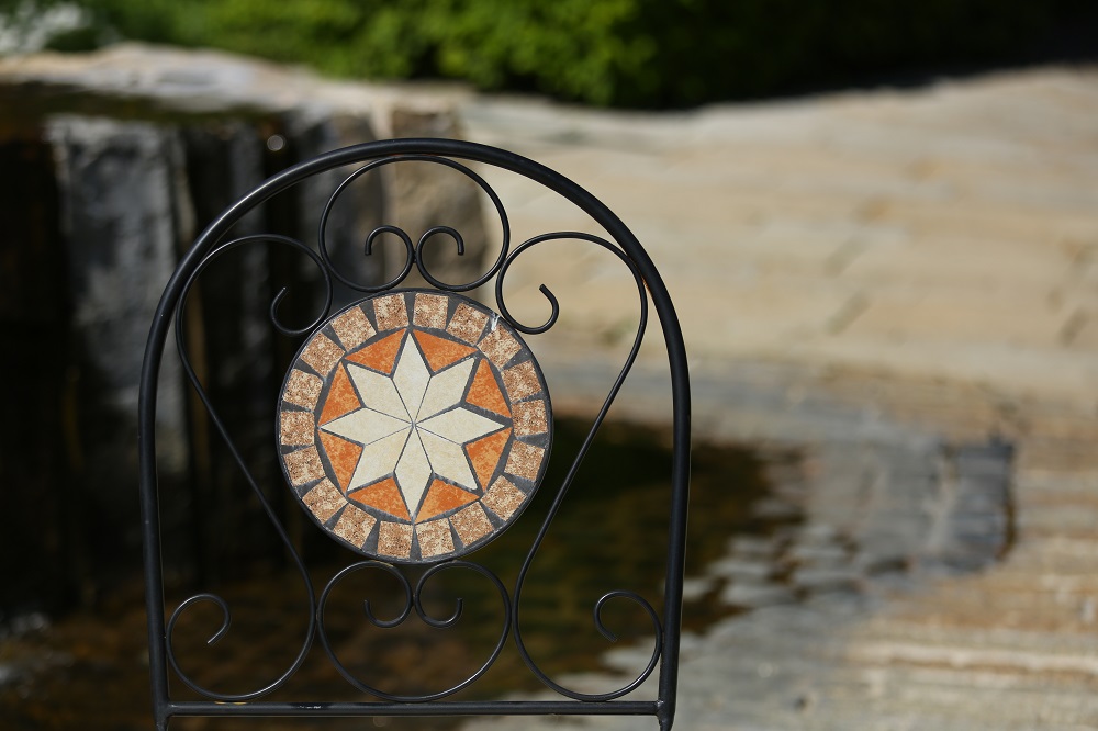 Mosaik Set Gartenset Gartengruppe Sitzgruppe Gartenmöbel klappbar Sitzkissen