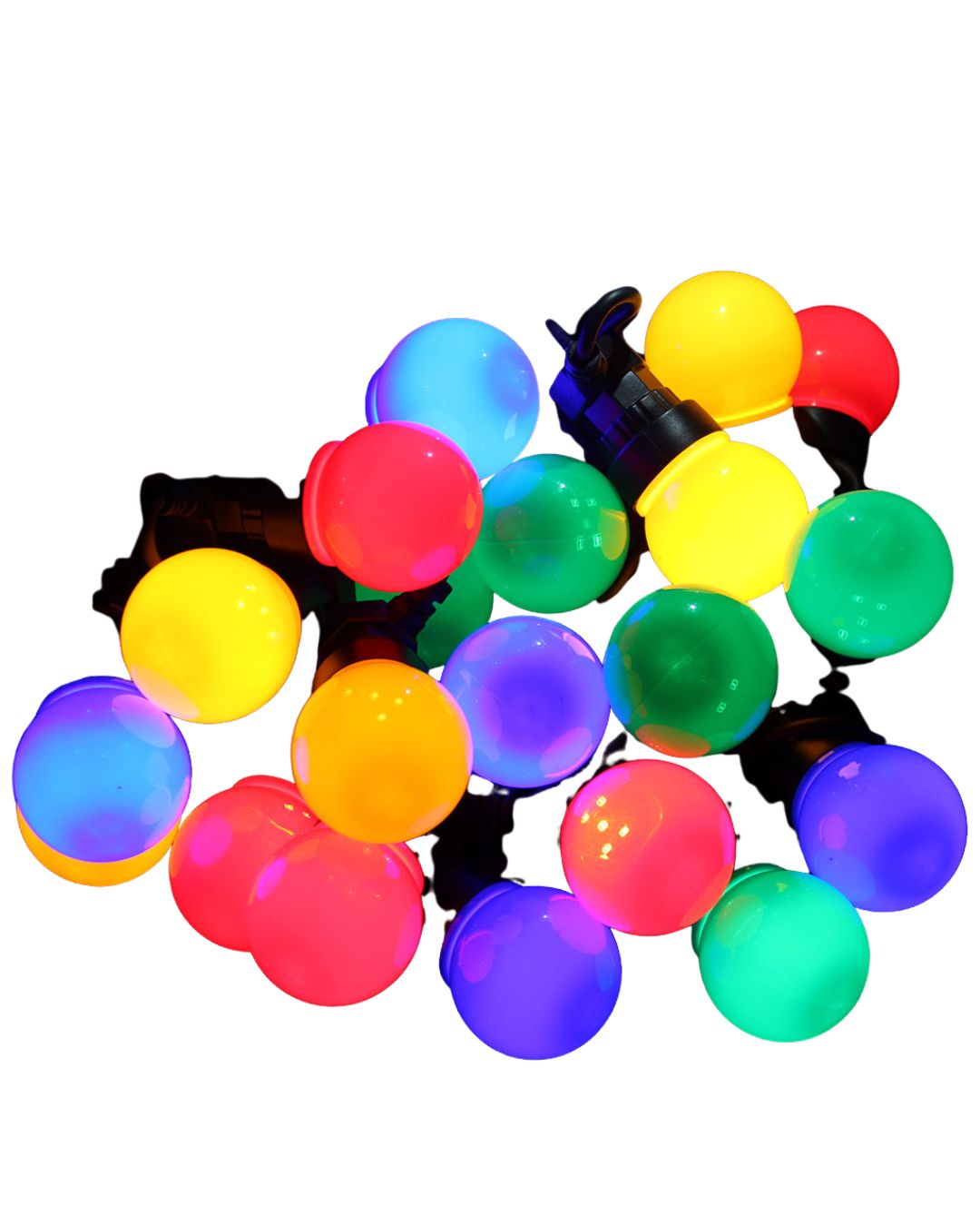 20er LED Partylichterkette Kugellichterkette Innen Außen Gartenparty bunt