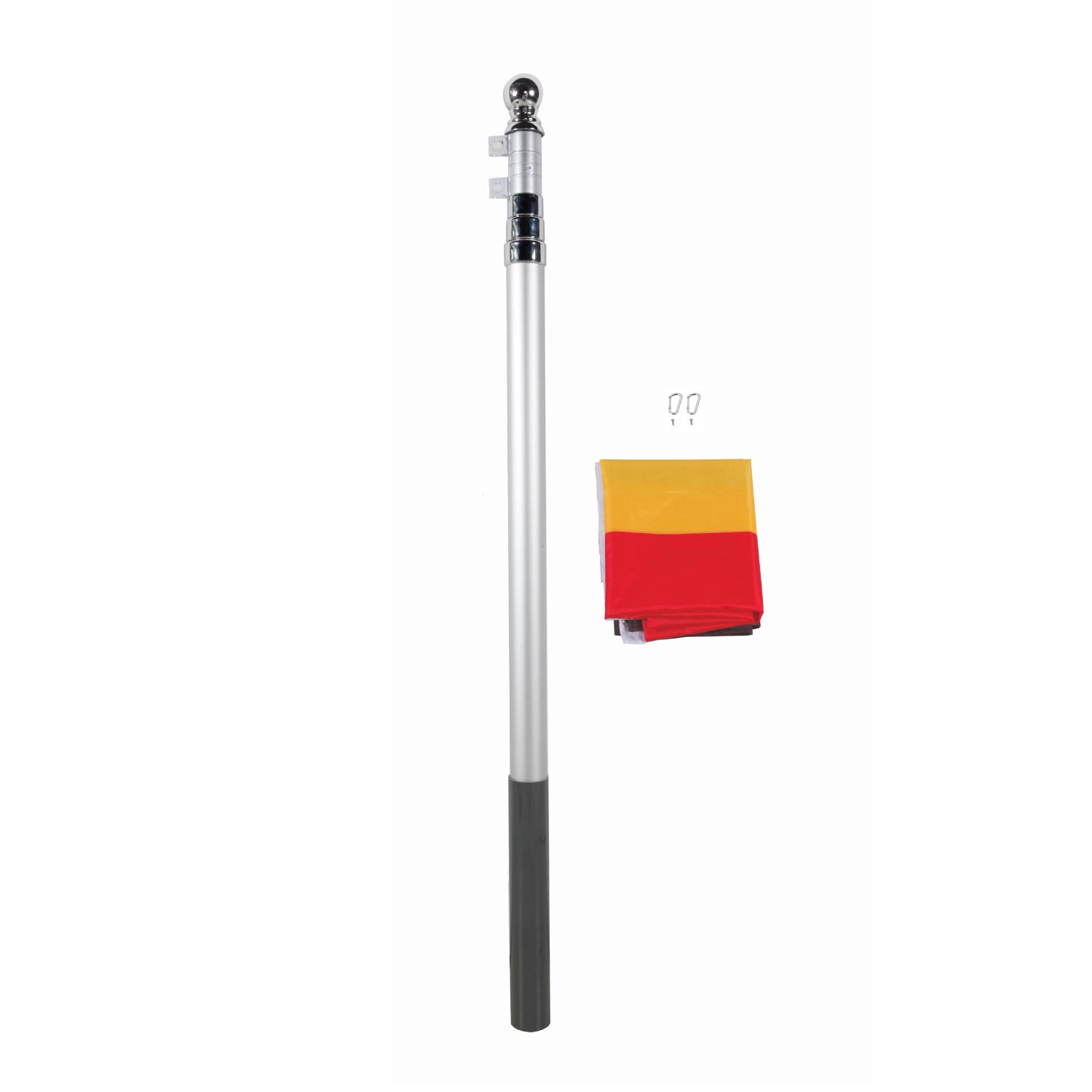 Fahnenmast Alu Teleskopfahnenmast inkl. Deutschlandflagge Flaggenmast Stange 4m
