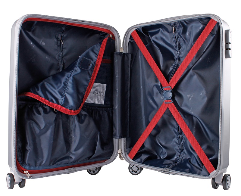 ABS Hartschale Reisekoffer Set ultraleicht Trolley Handgepäck Doppelräder Grau
